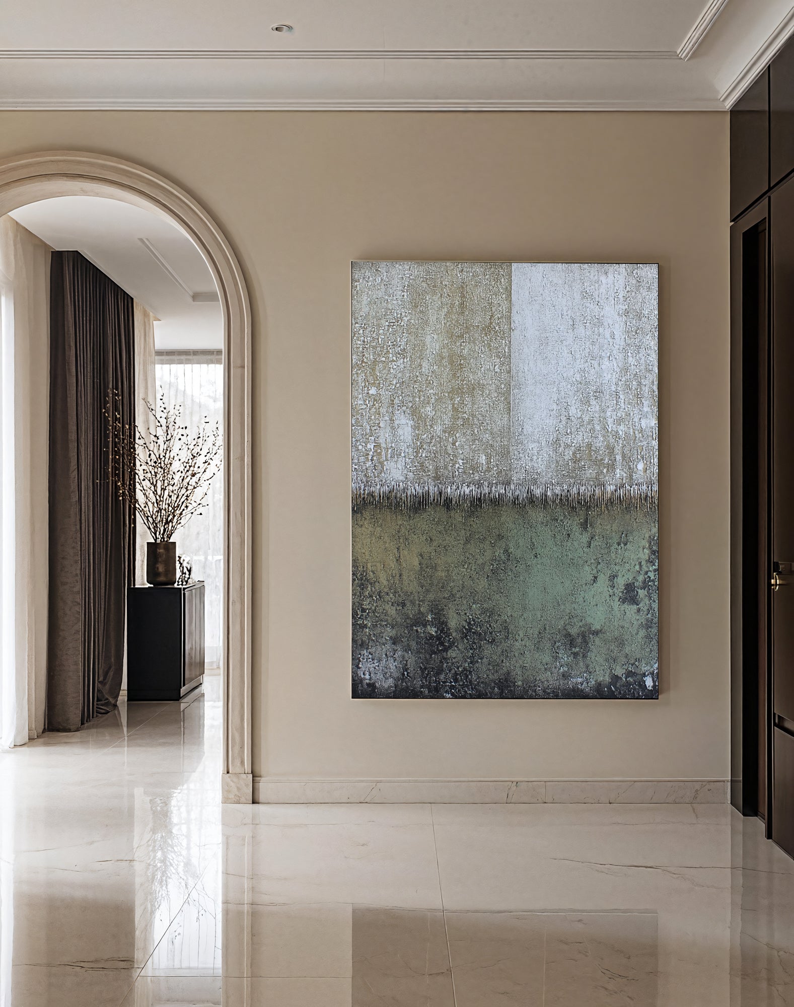 Textured Distressed Opulence | Teal Grays