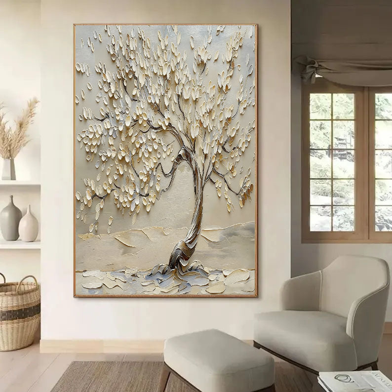 Textured Canopy Radiance | Ivory Bough