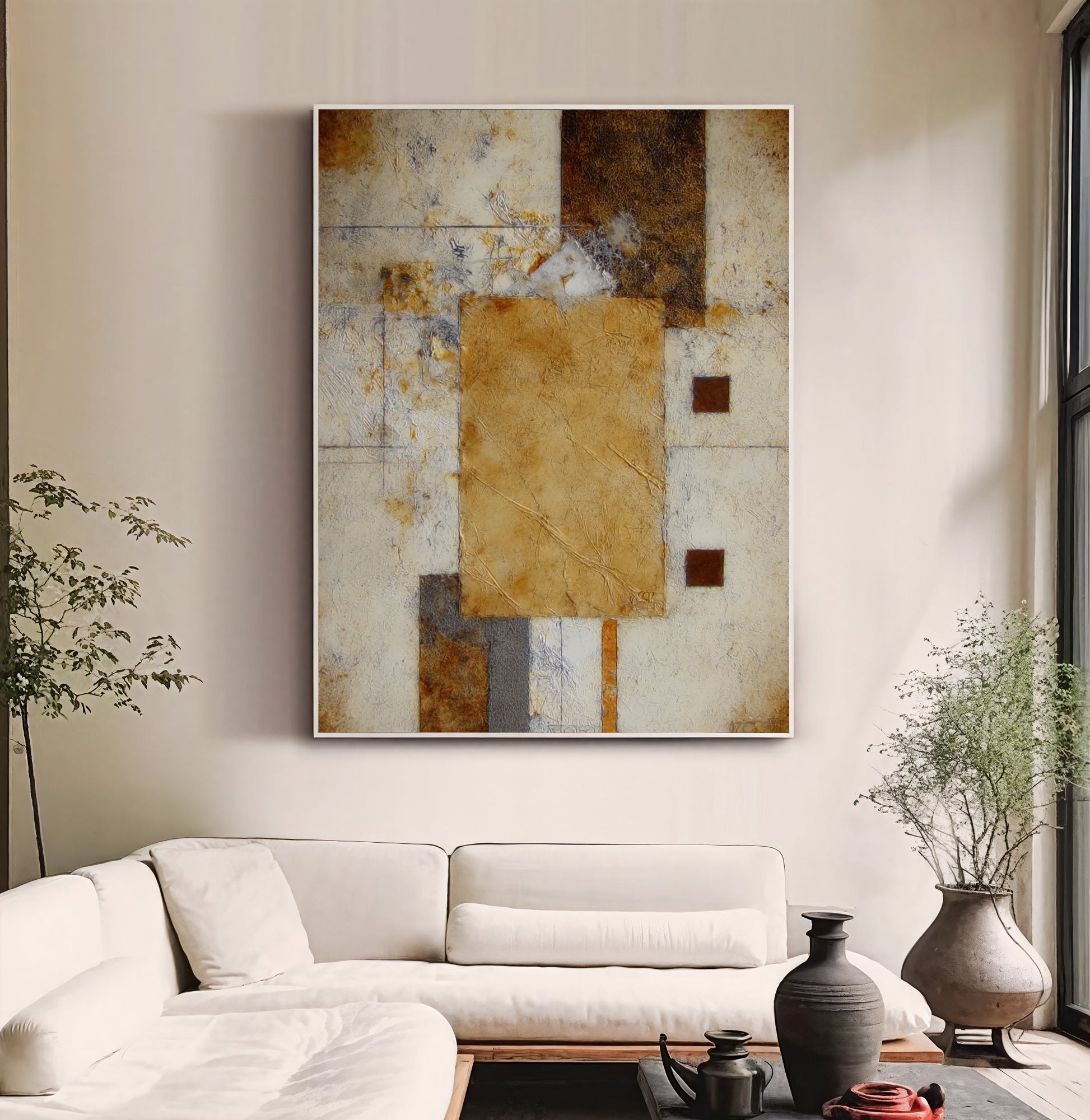 Textured Earthy Abstraction | Warm Hues