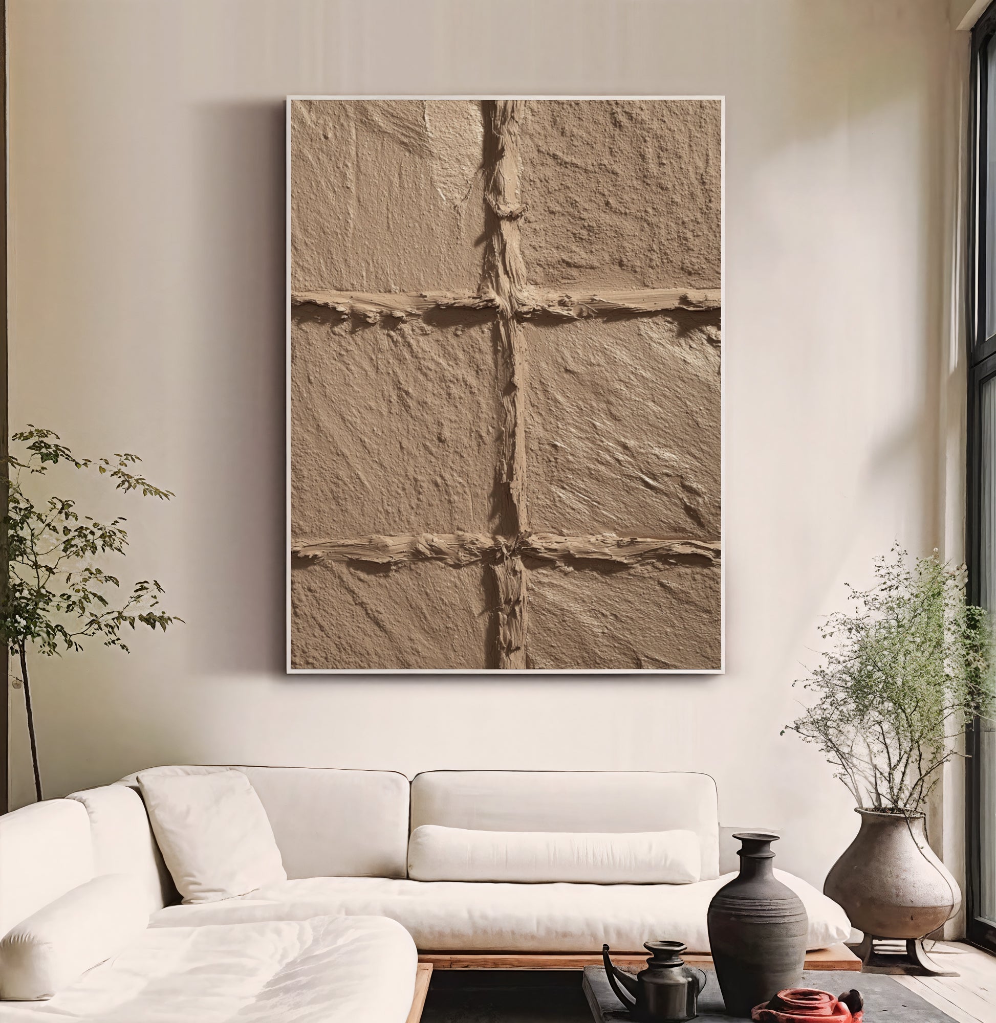 Textured Earthy Lattice | Warm Tones