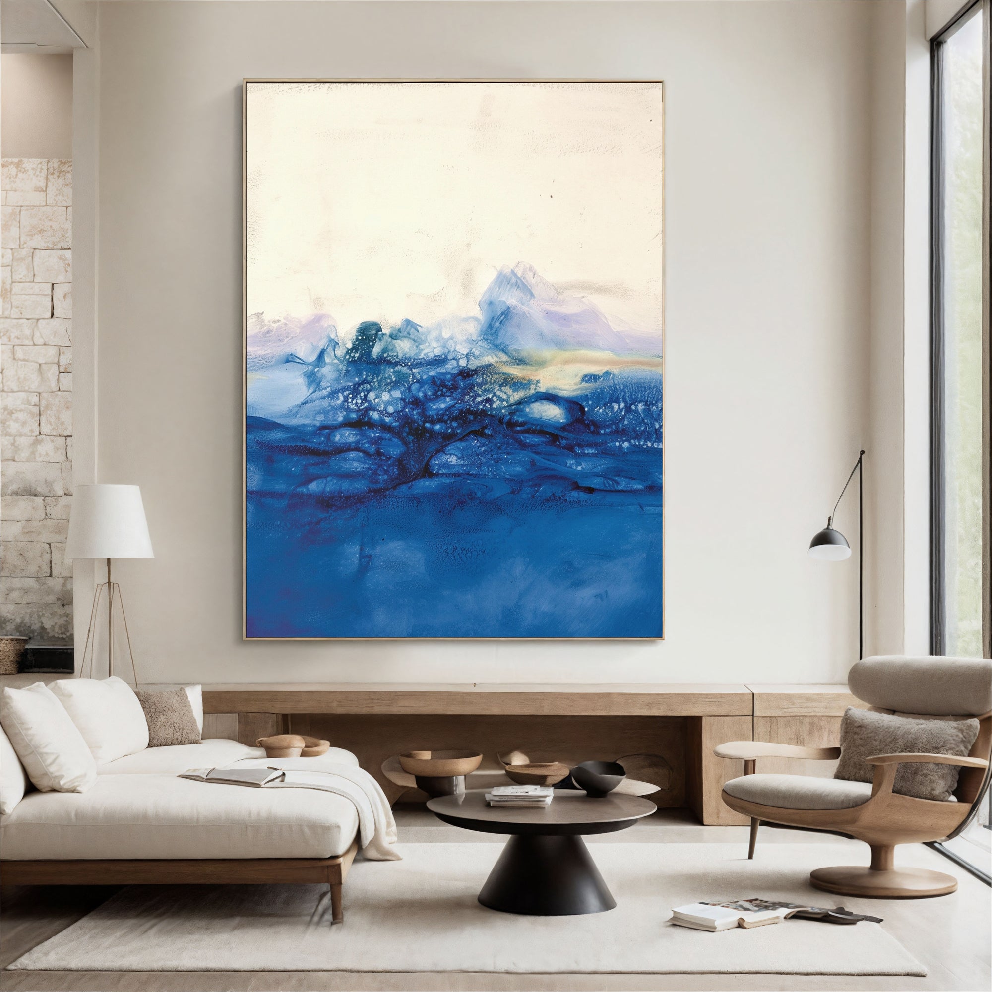 Textured Azure Elegance | Blue White