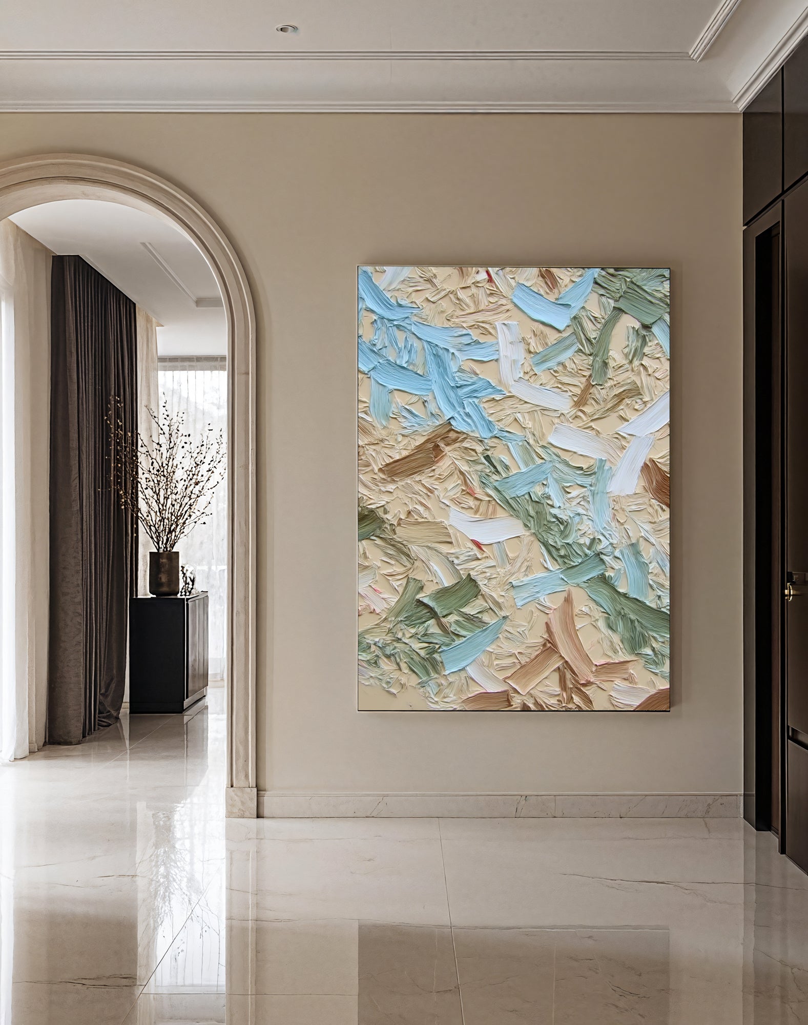 Textured Brushstroke Opulence | Pastel Hues