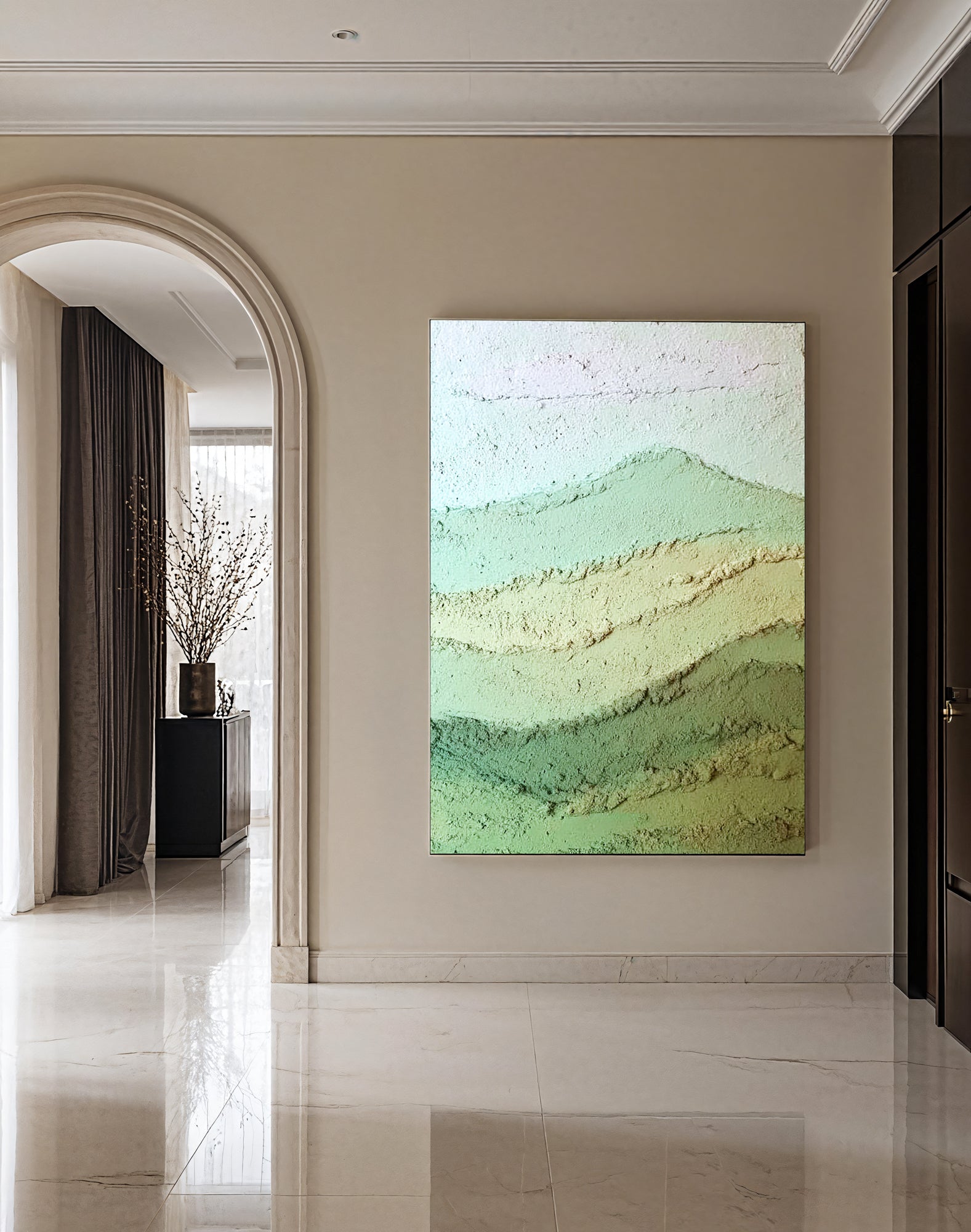 Textured Mint Gradients | Earthy Hues