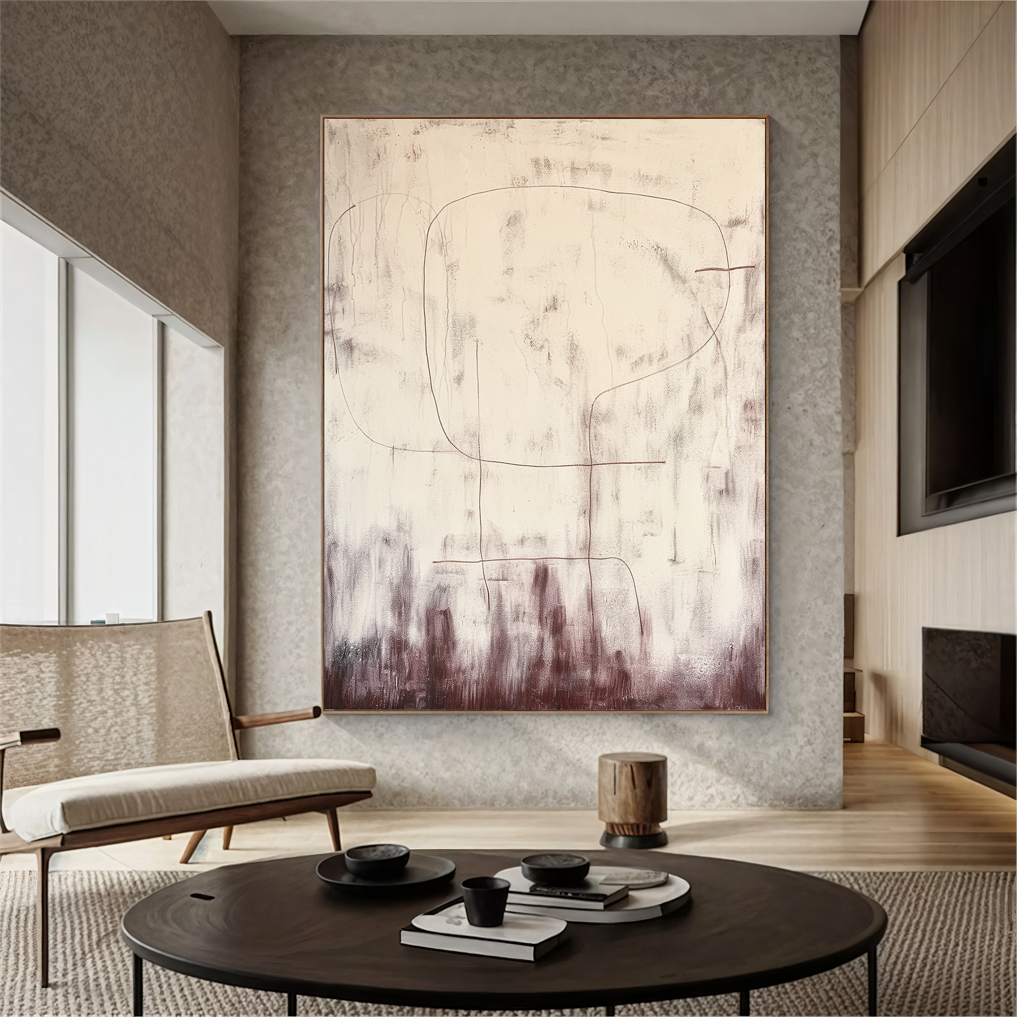 Textured Line Serenity | Beige Plum