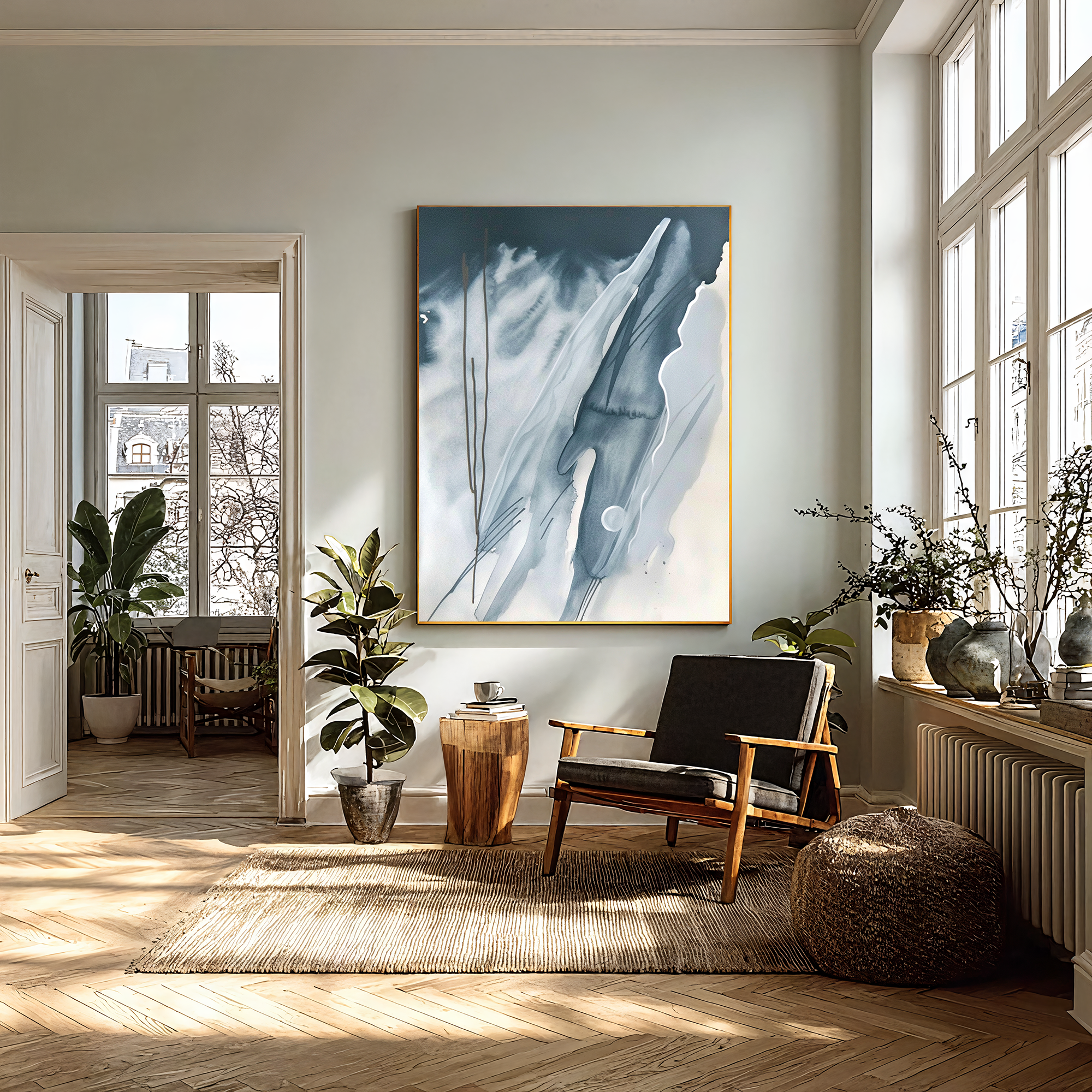 Textured Ink Serenity | Blue Grey