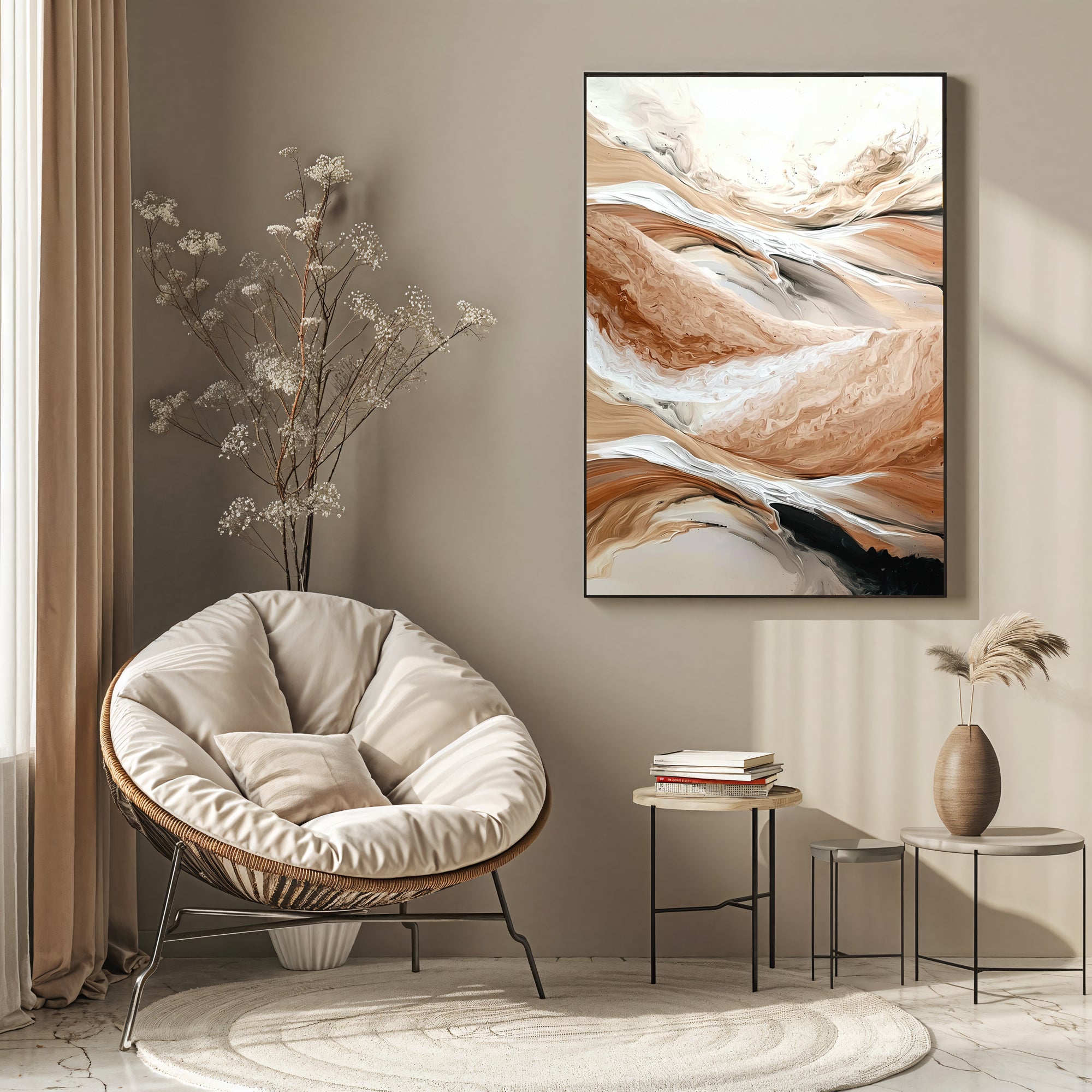 Textured Earthy Swirls | Warm Hues