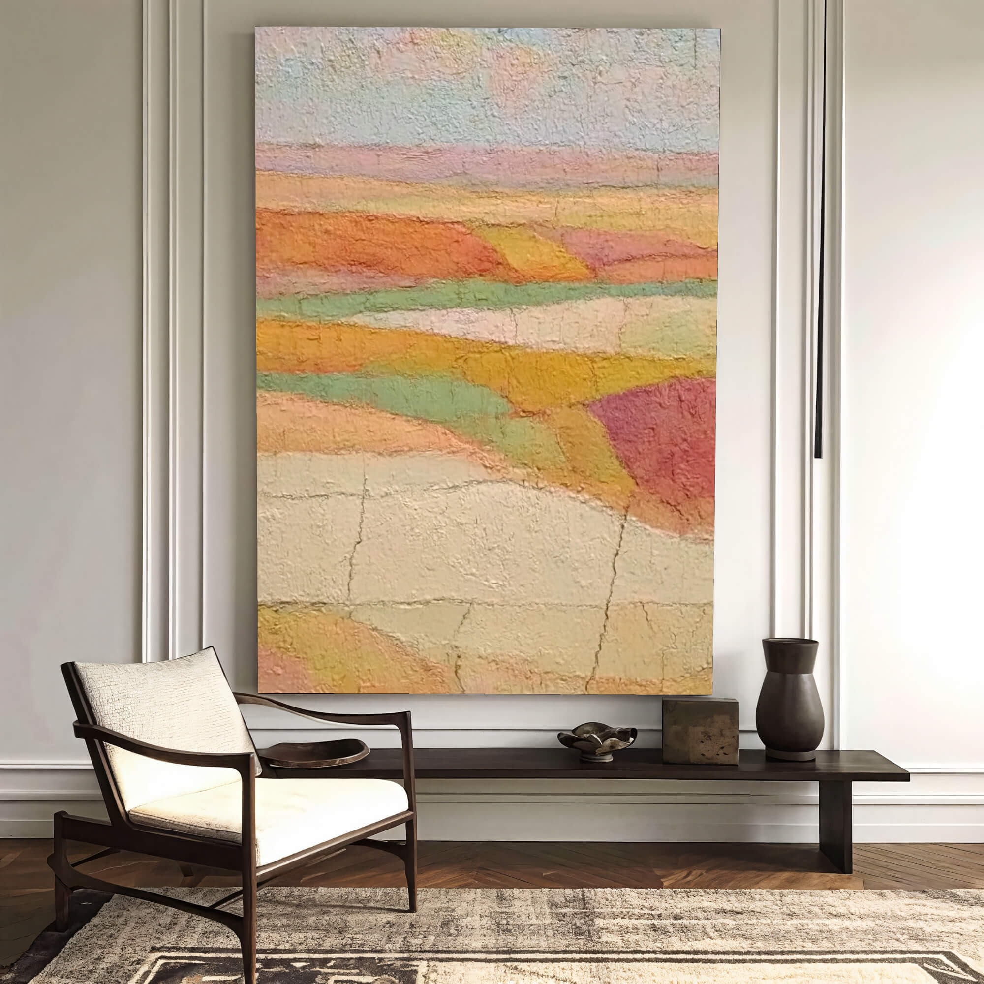 Textured Pastoral Vista | Warm Hues