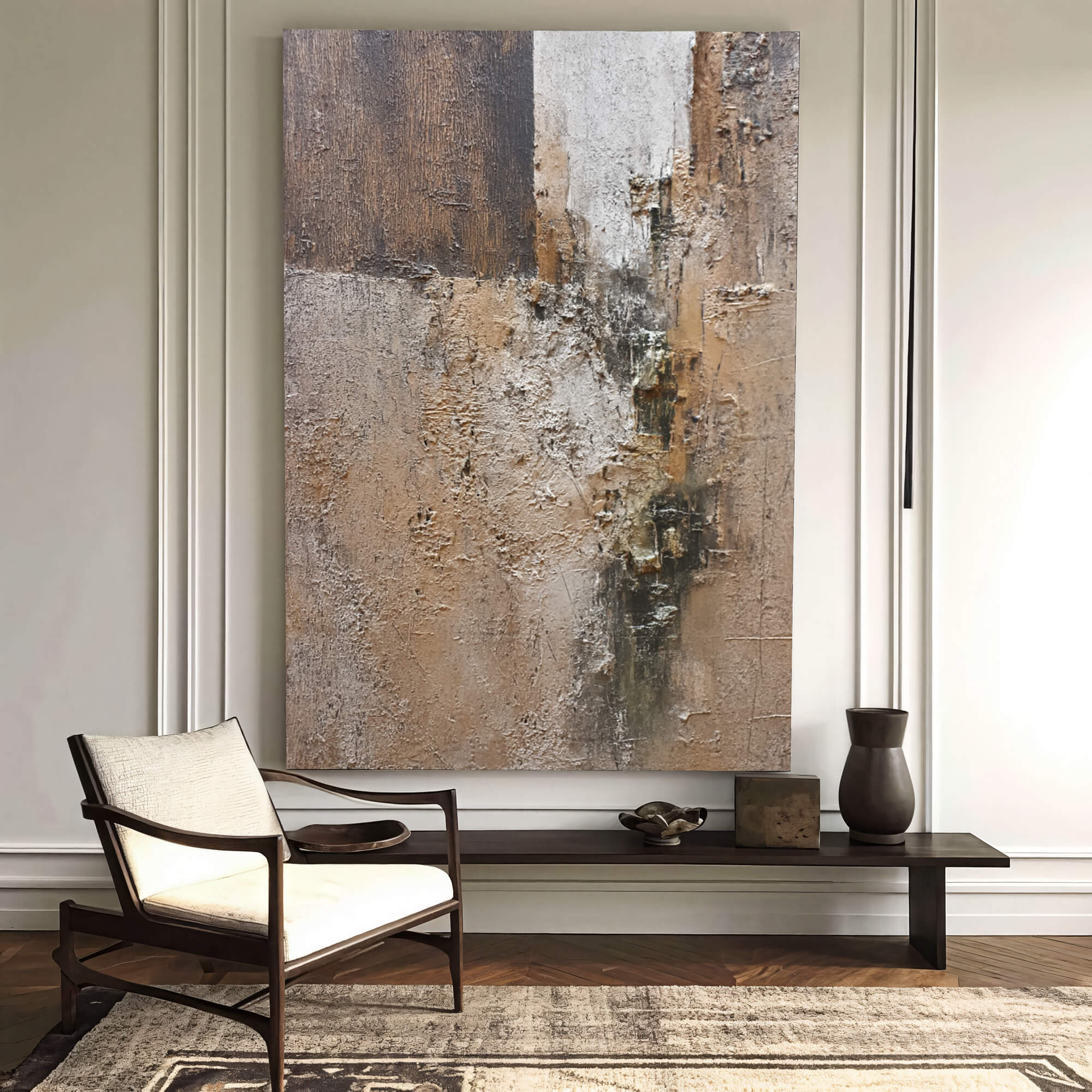 Textured Earthy Abstract | Warm Neutrals