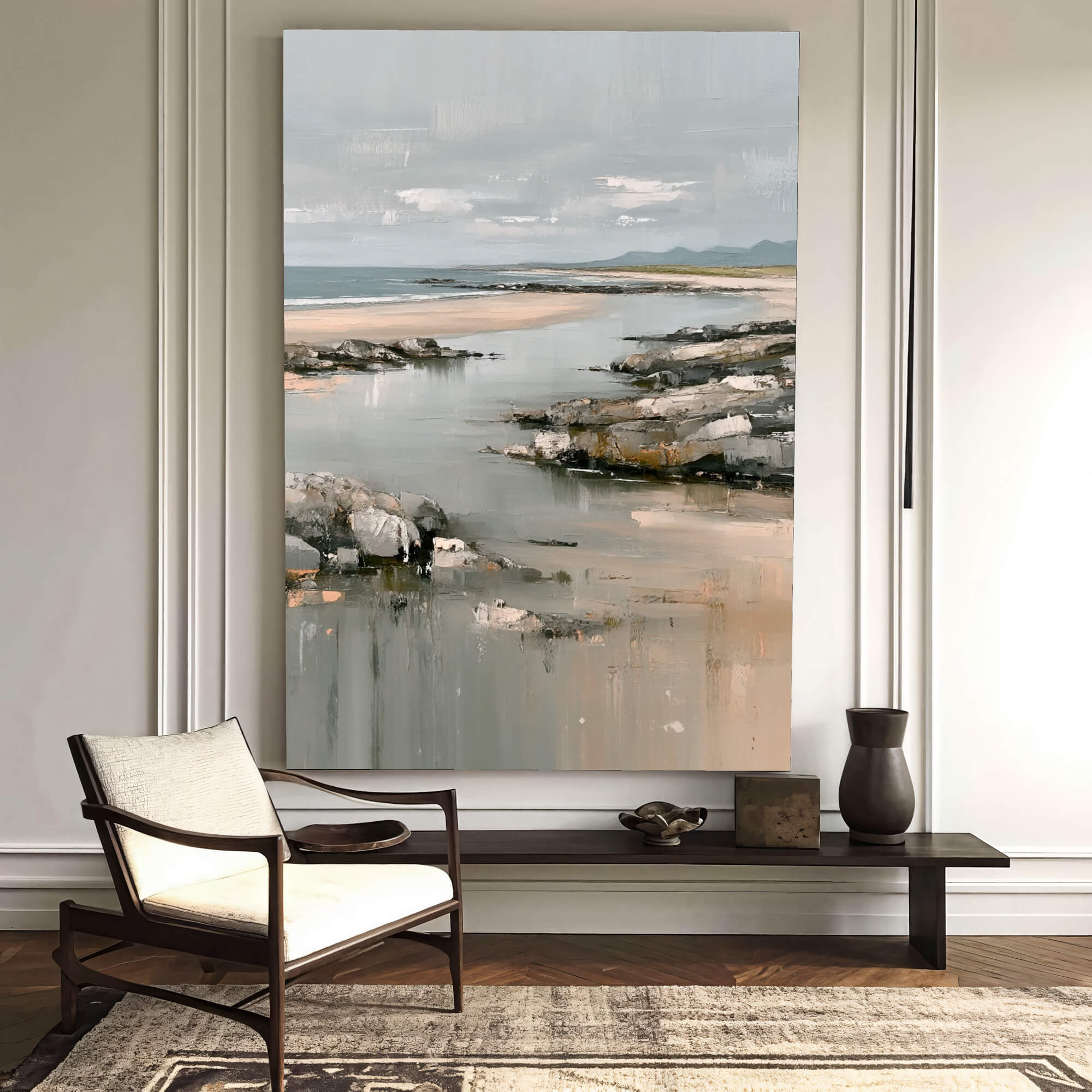 Textured Coastal Vista | Rocky Shore