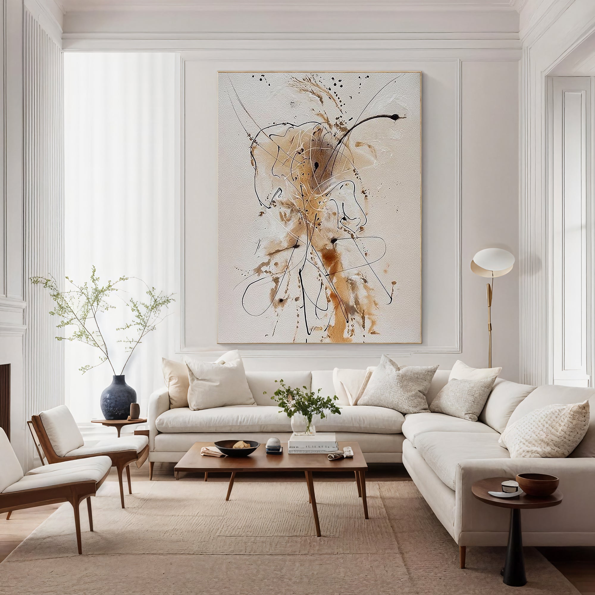 Textured Fluid Lines | Earthy Hues