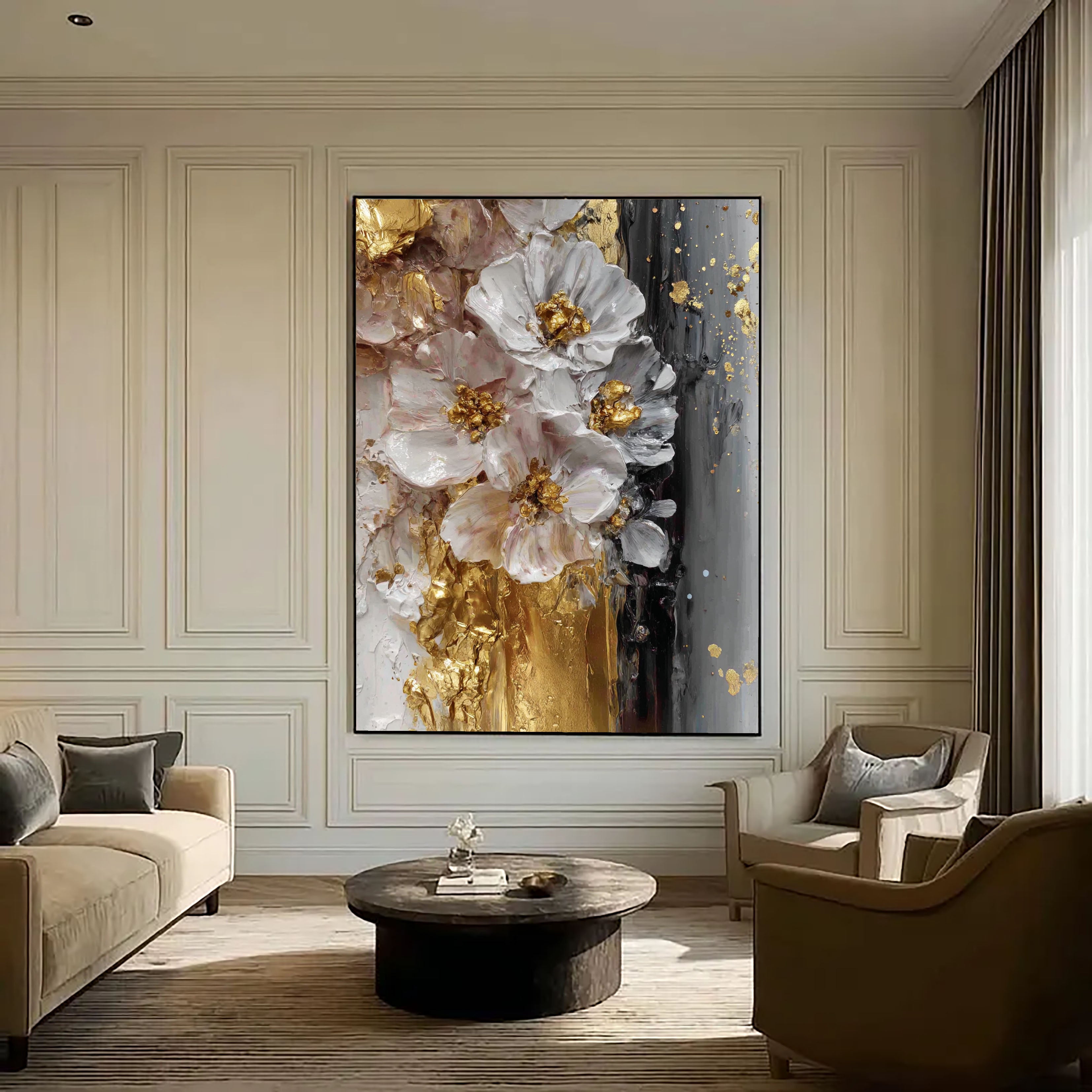 Textured Gilded Blossoms | Luxe Blooms