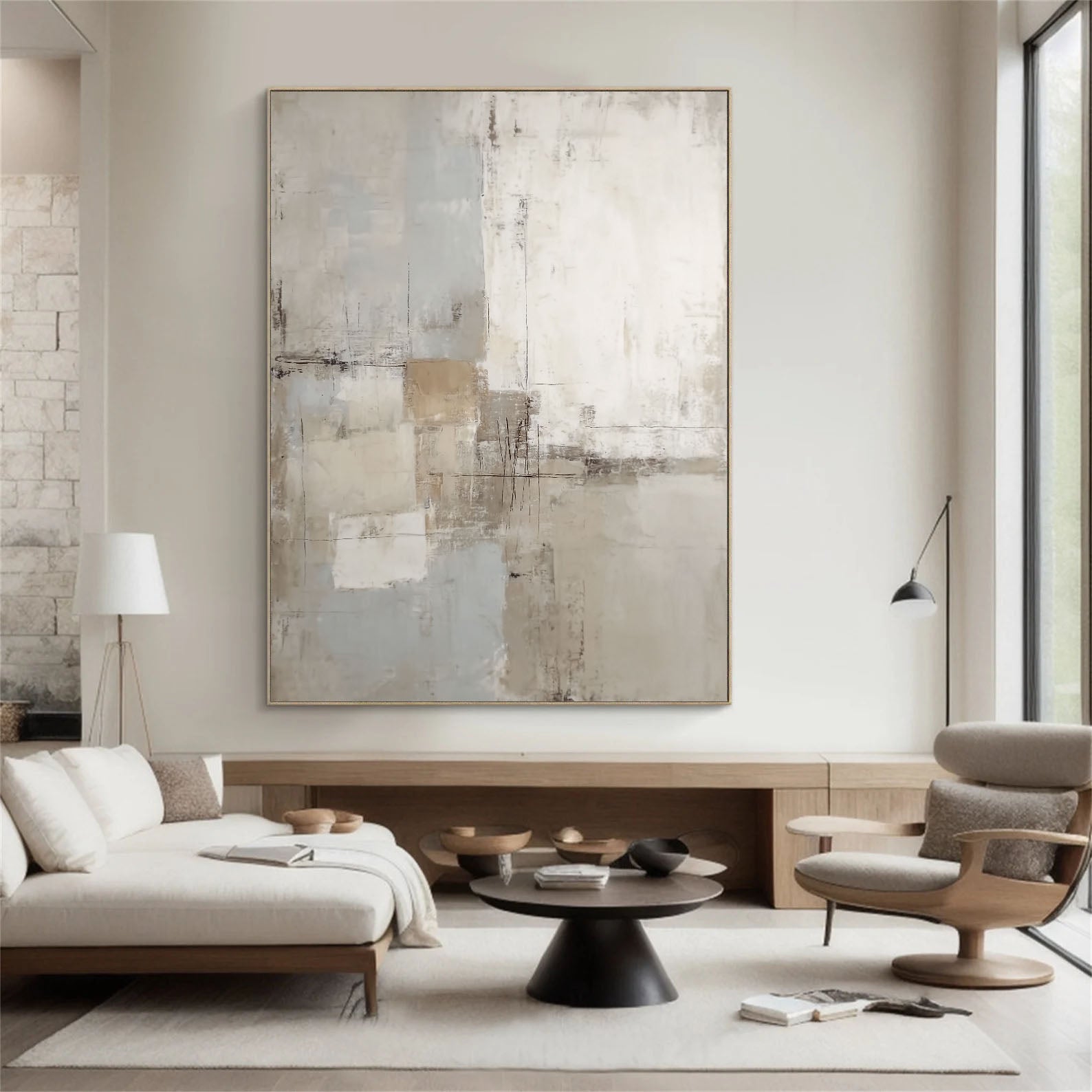 Textured Minimalist Blocks | Neutral Tones