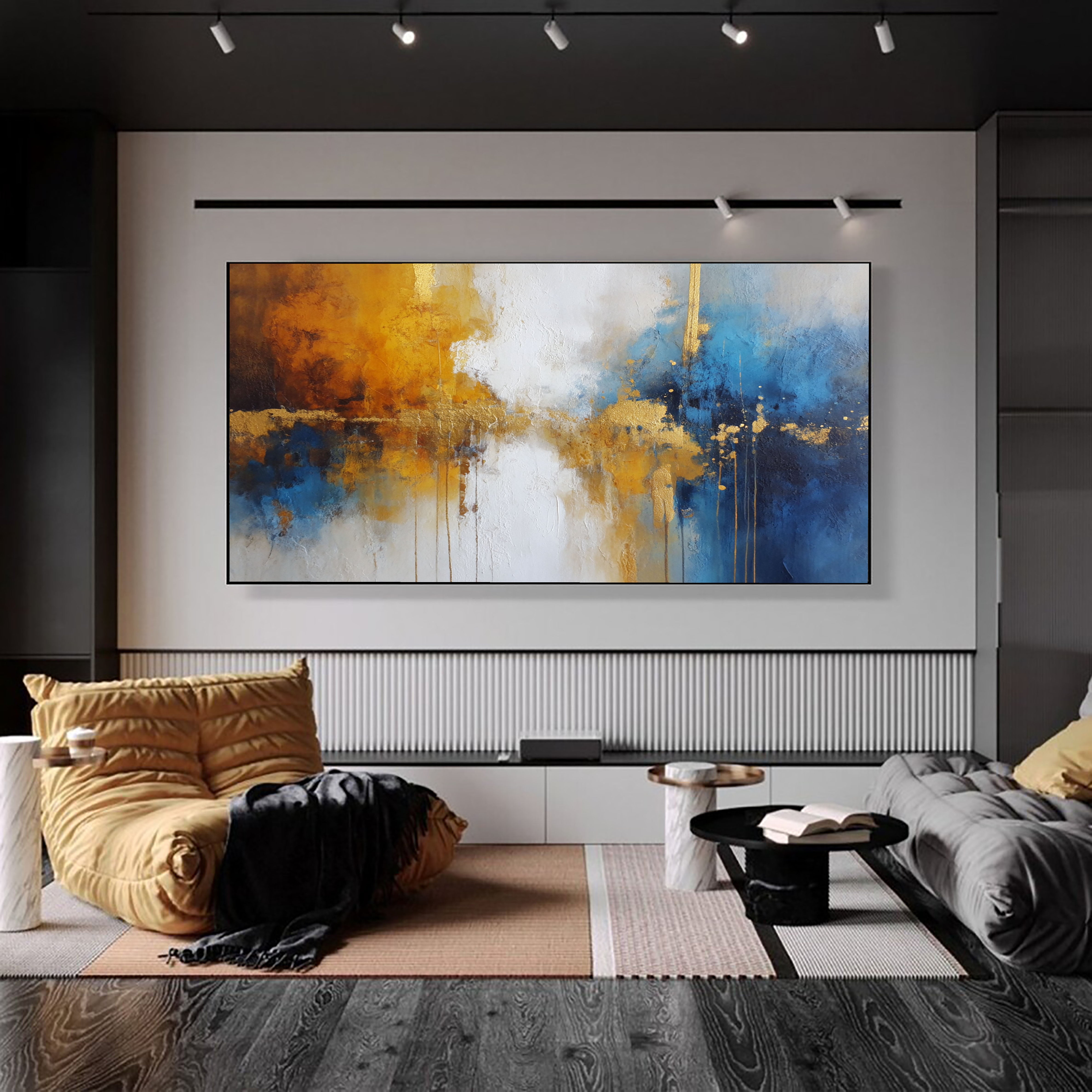 Textured Gilded Hues | Amber Azure