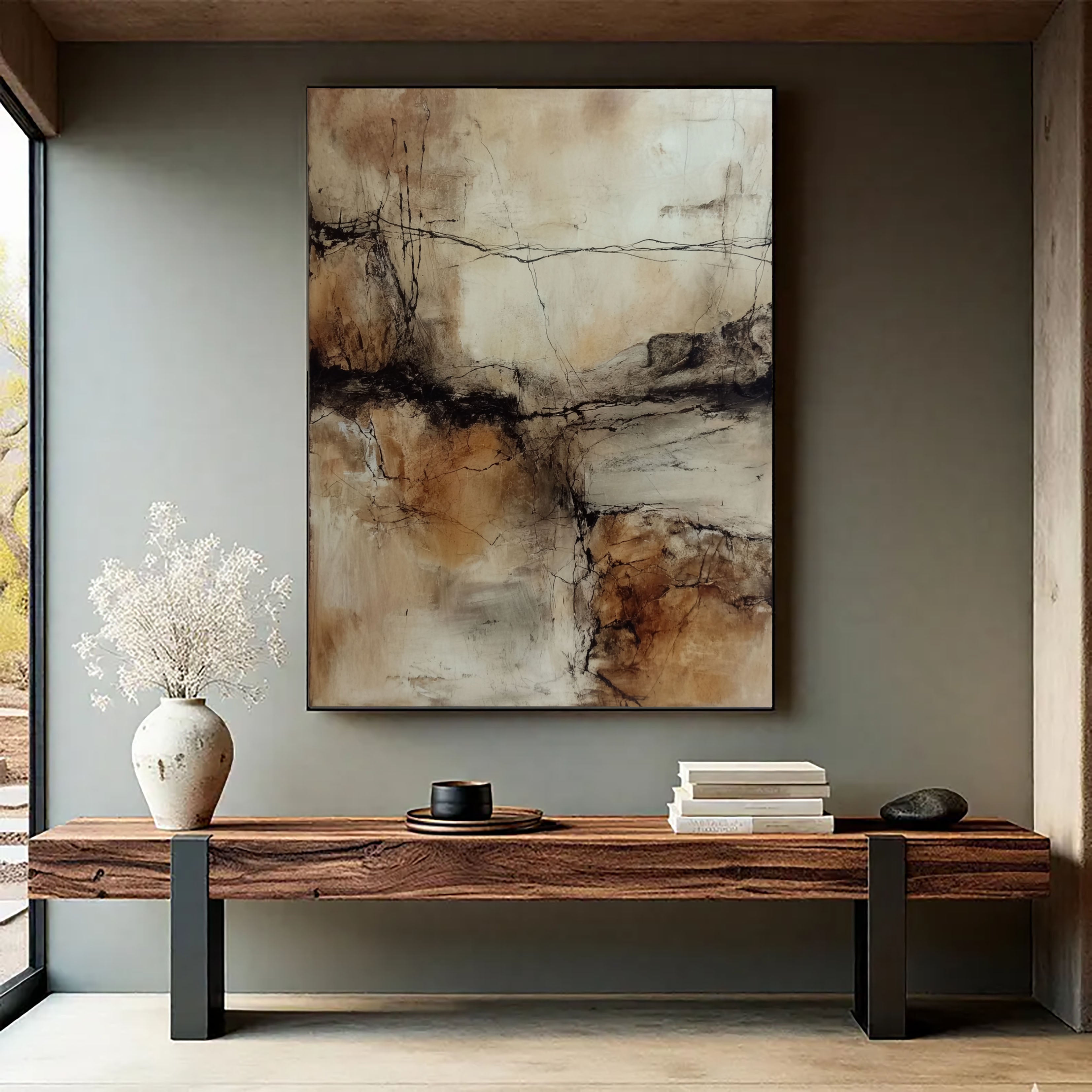 Textured Cracked Earth | Rustic Ochre