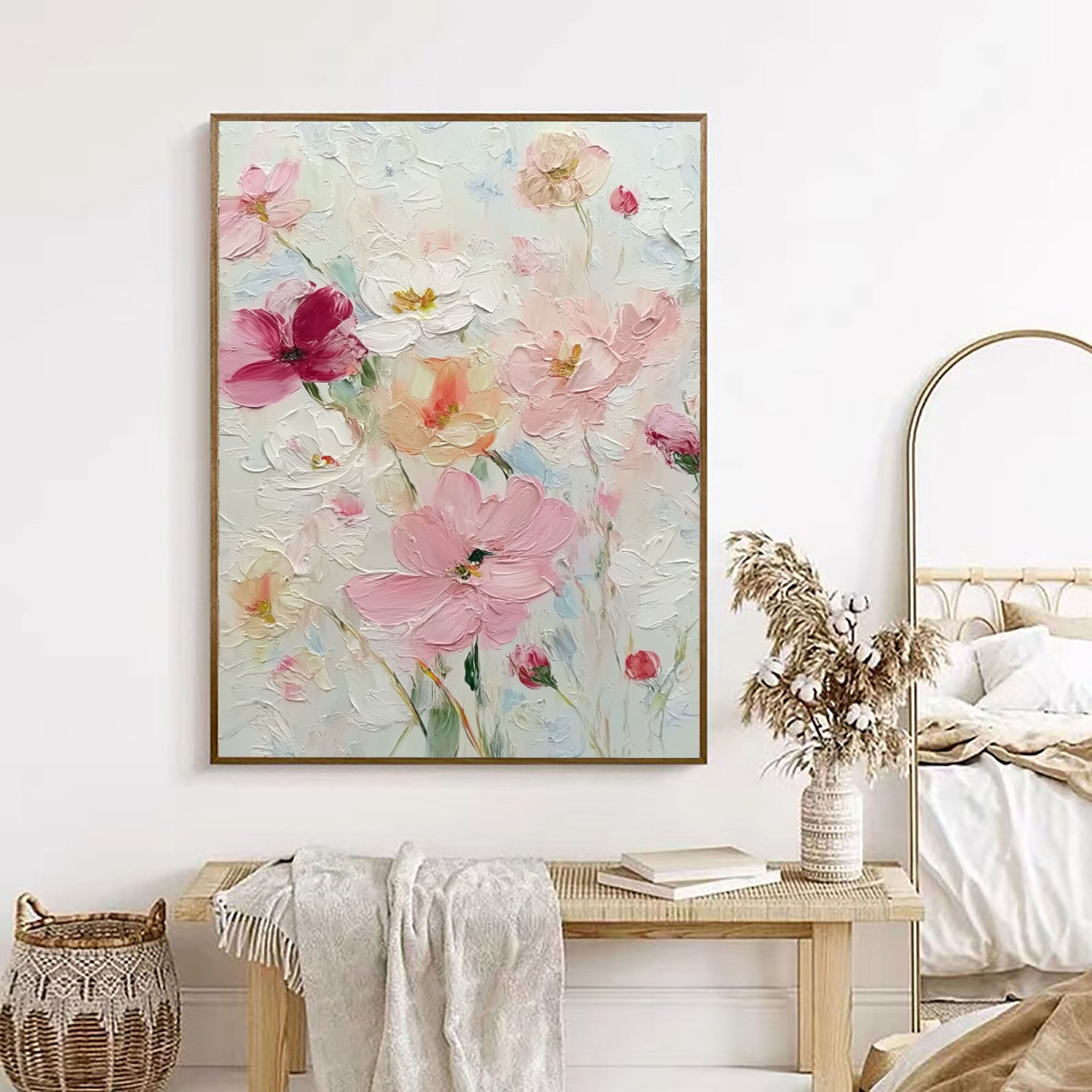 Textured Floral Garden | Soft Pink