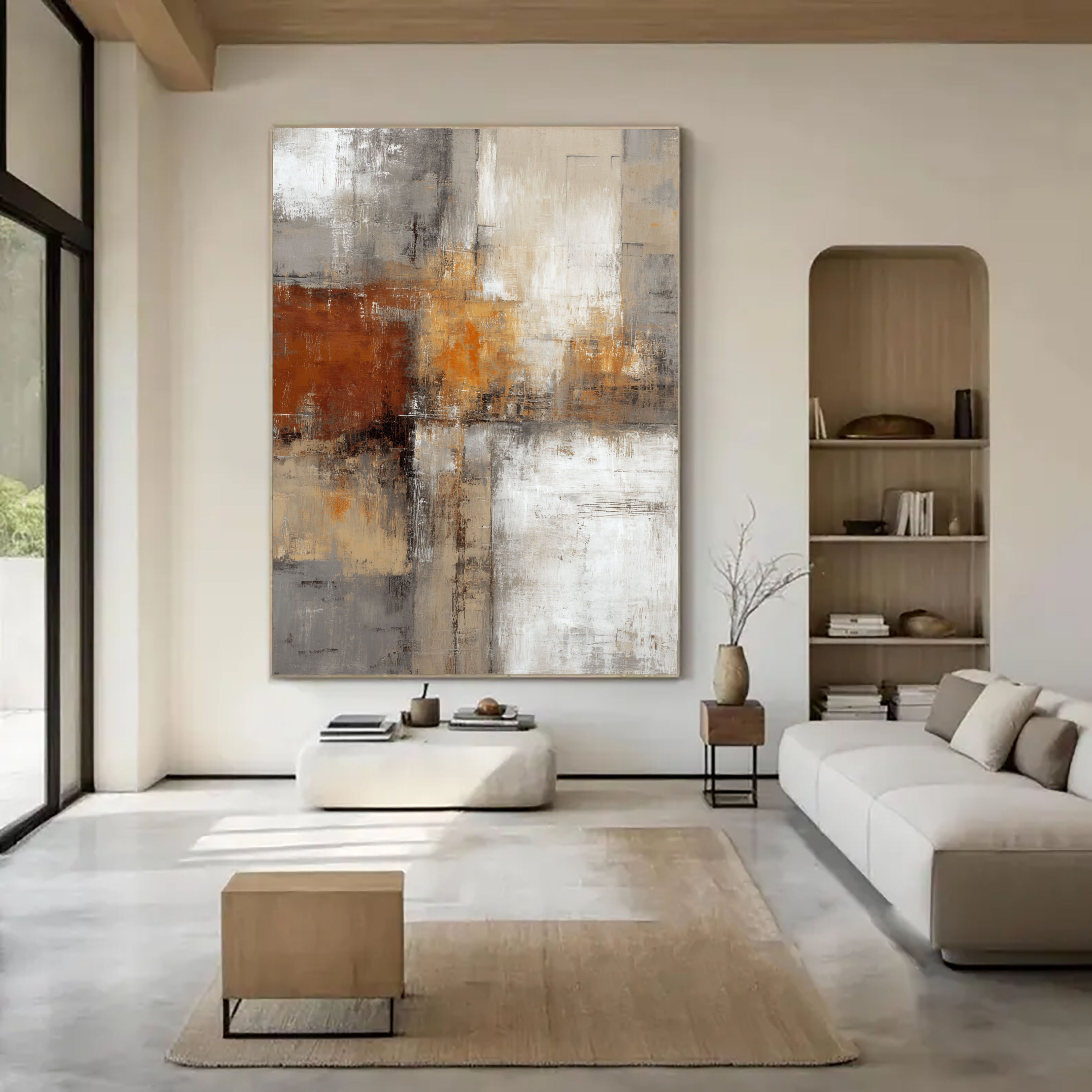 Textured Geometric Warmth | Rustic Blocks