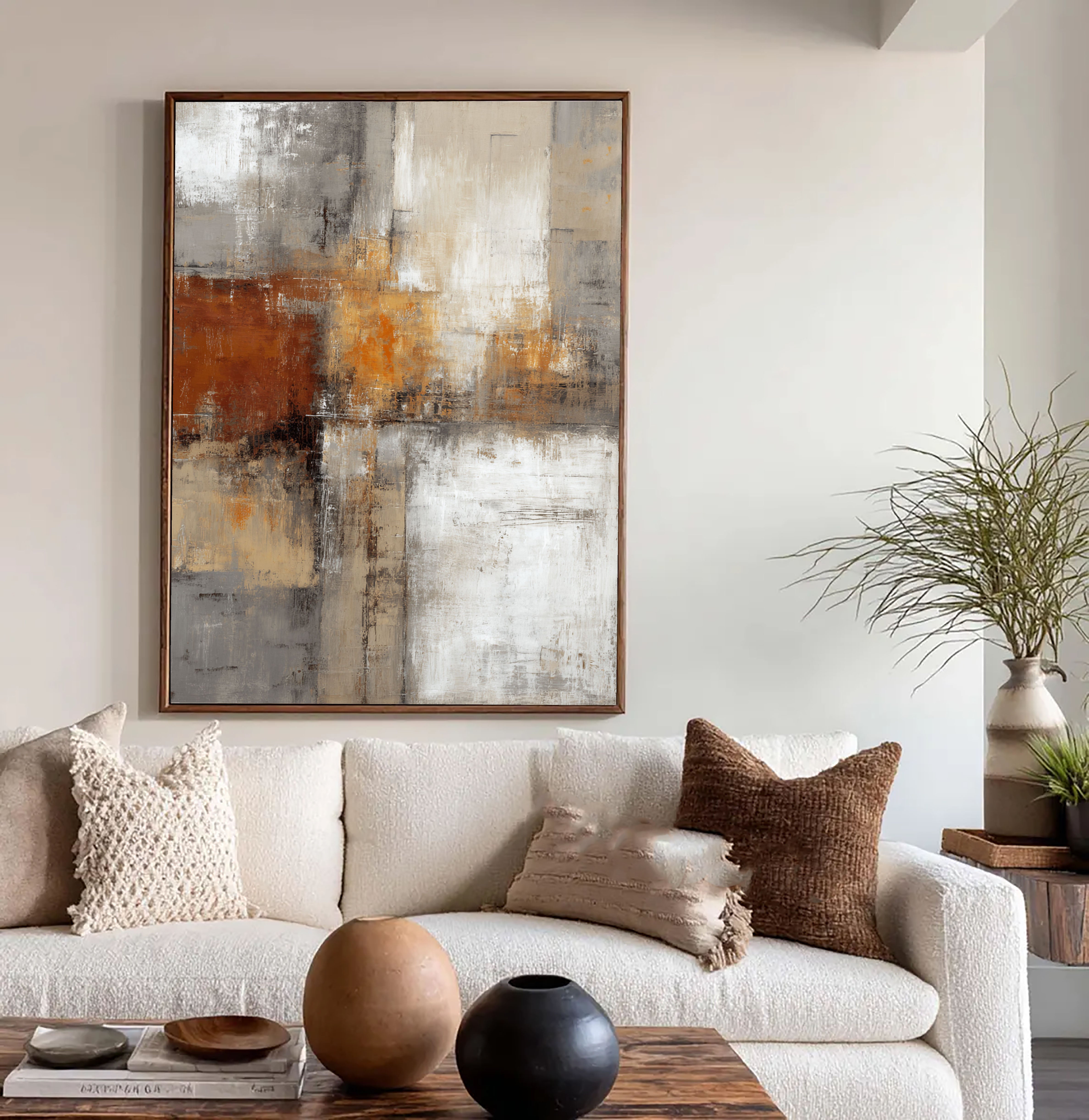Textured Geometric Warmth | Rustic Blocks