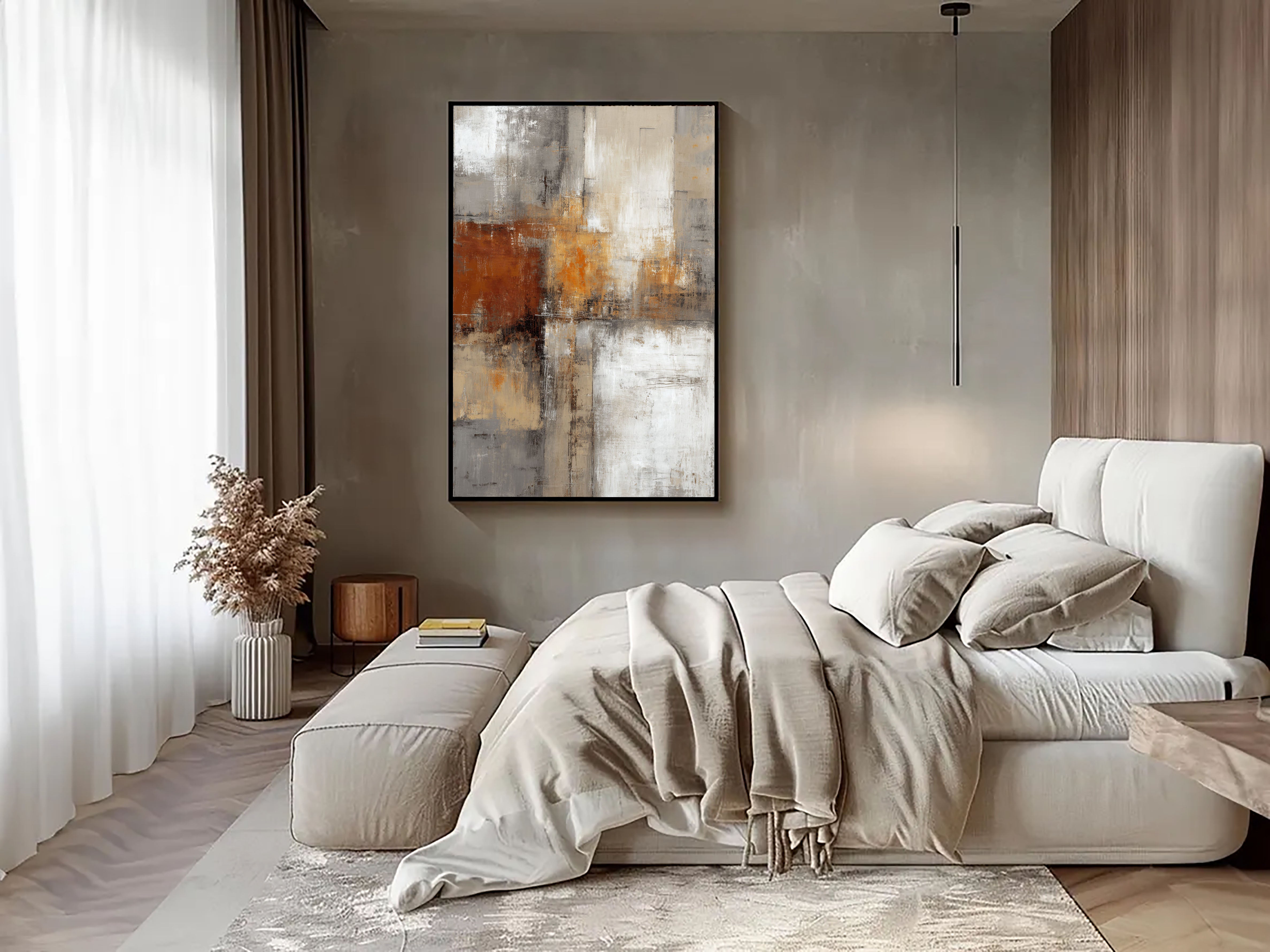 Textured Geometric Warmth | Rustic Blocks