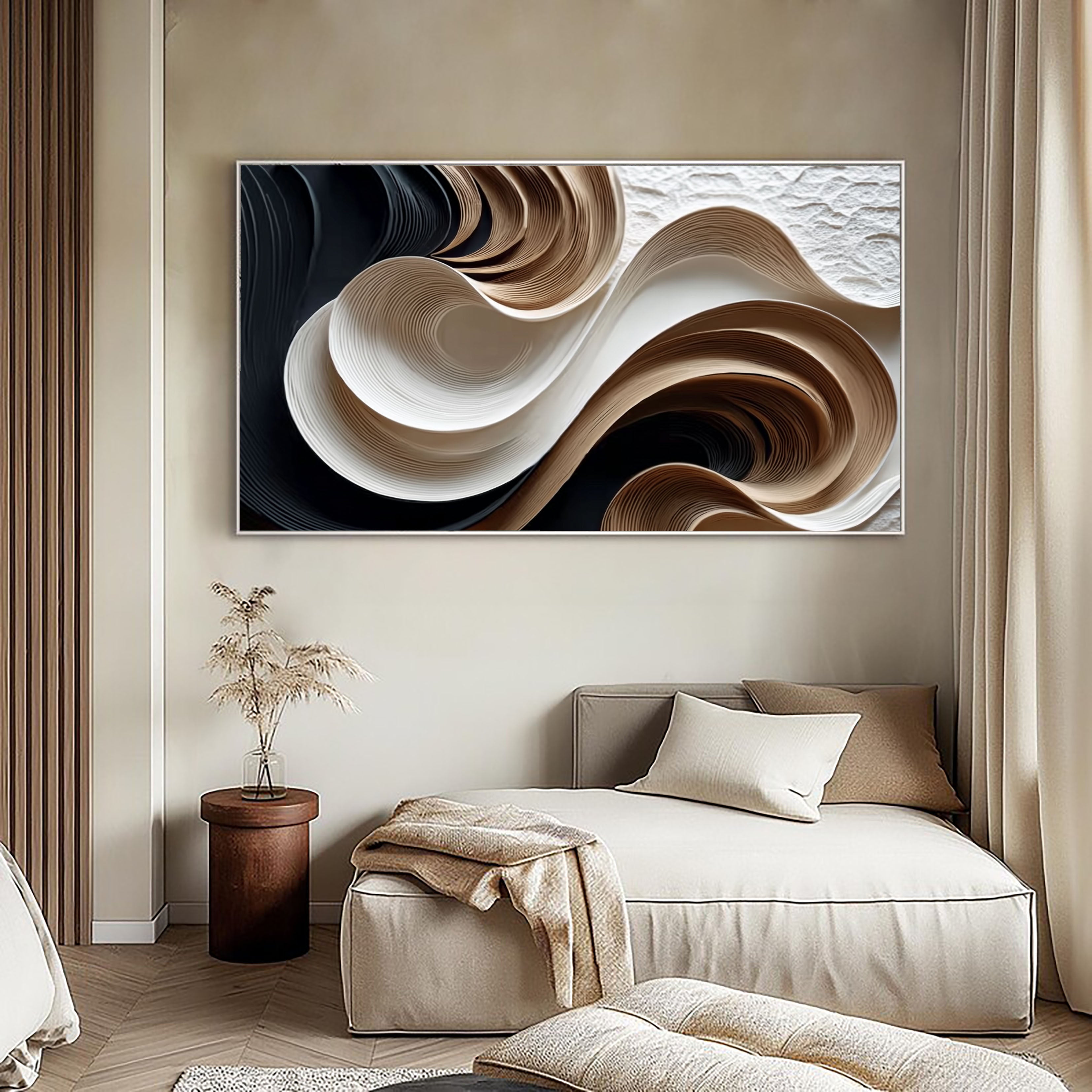Textured Abstract Flow | Earth Tones