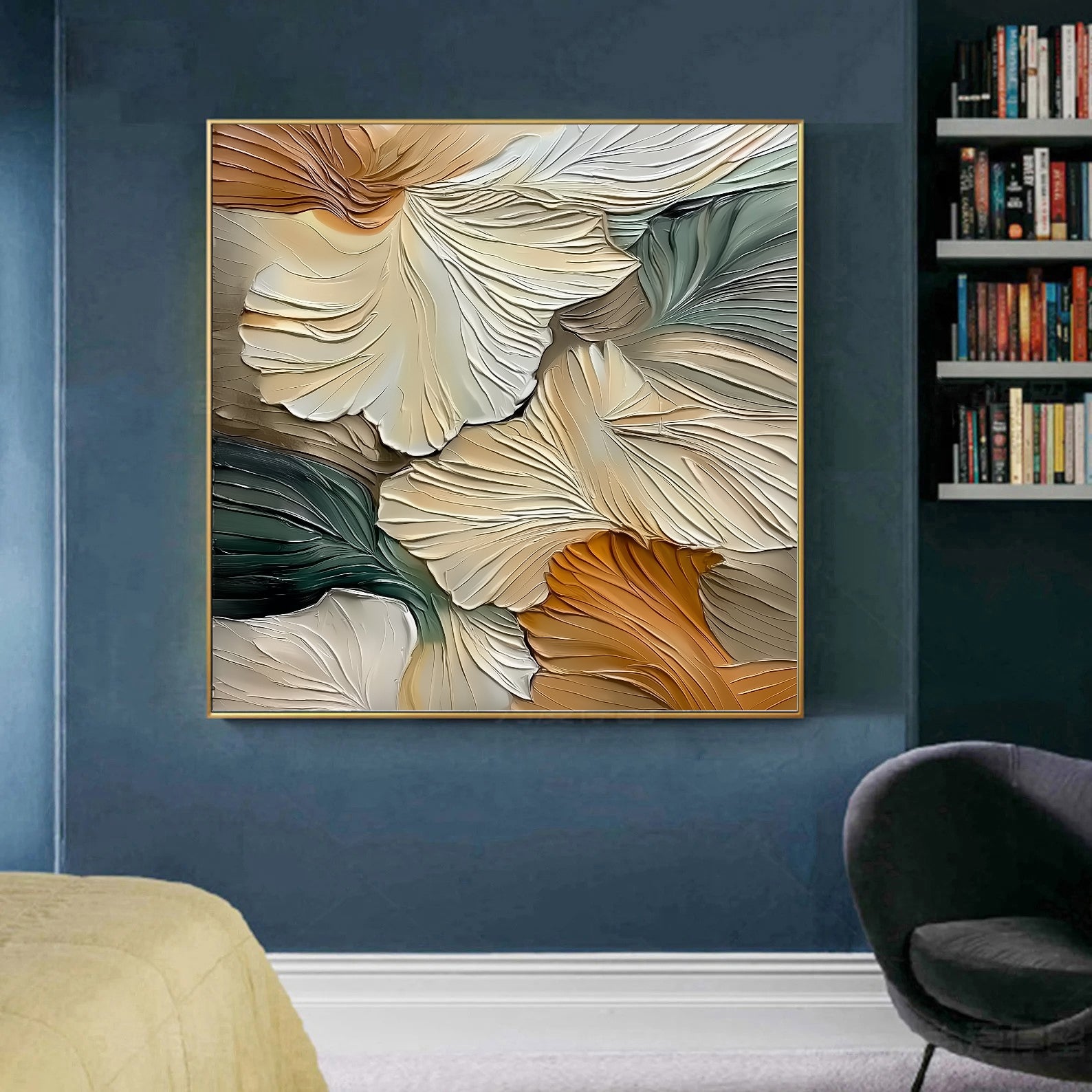 Textured Ginkgo Grace | Earthy Hues