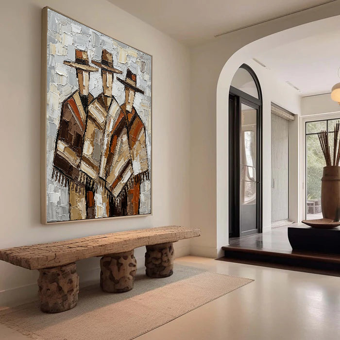 Textured Cloaked Trio | Earthy Hues