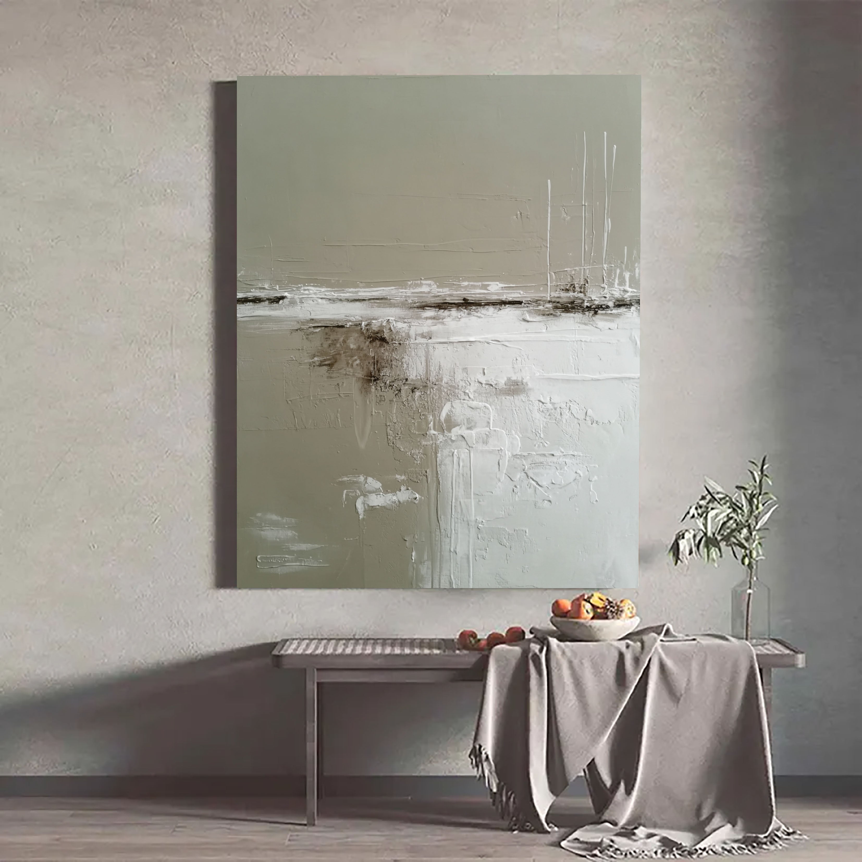 Textured Minimalist Horizon | Quiet Muted