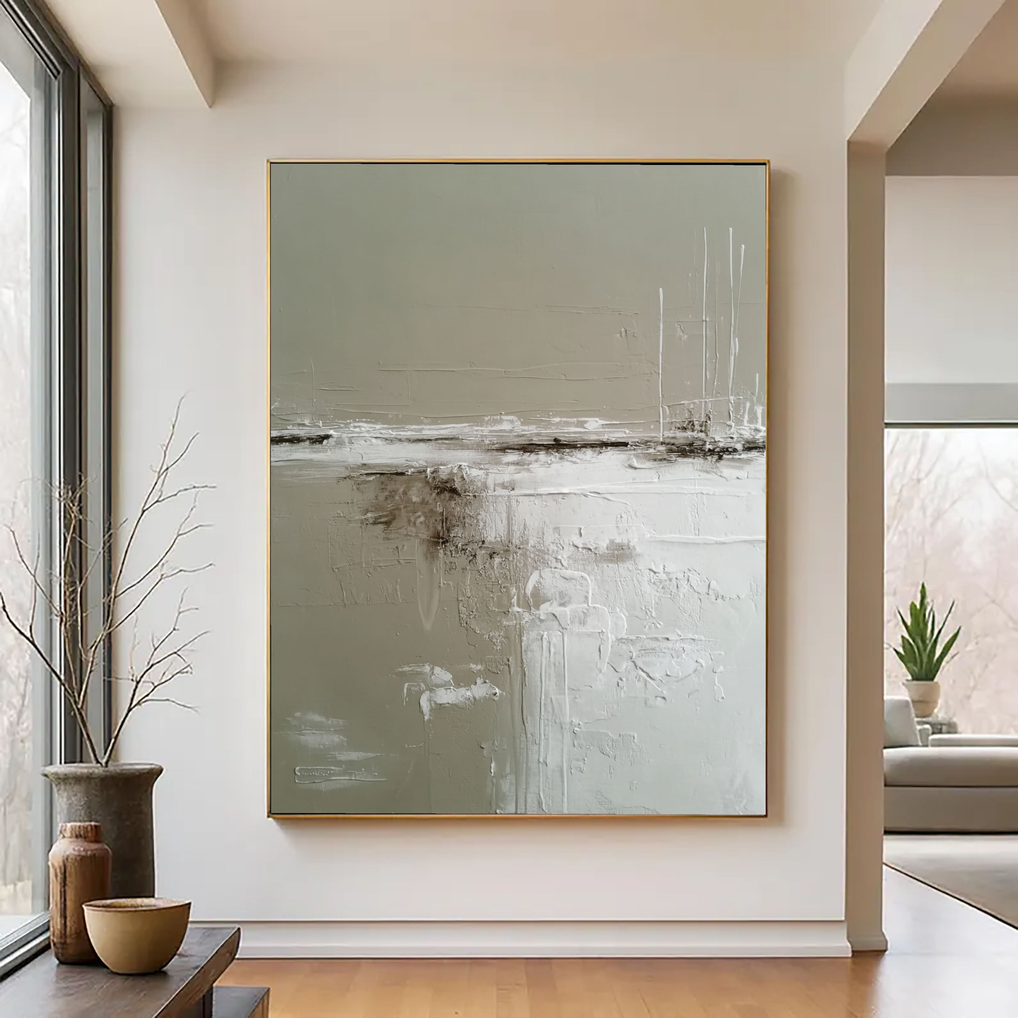Textured Minimalist Horizon | Quiet Muted