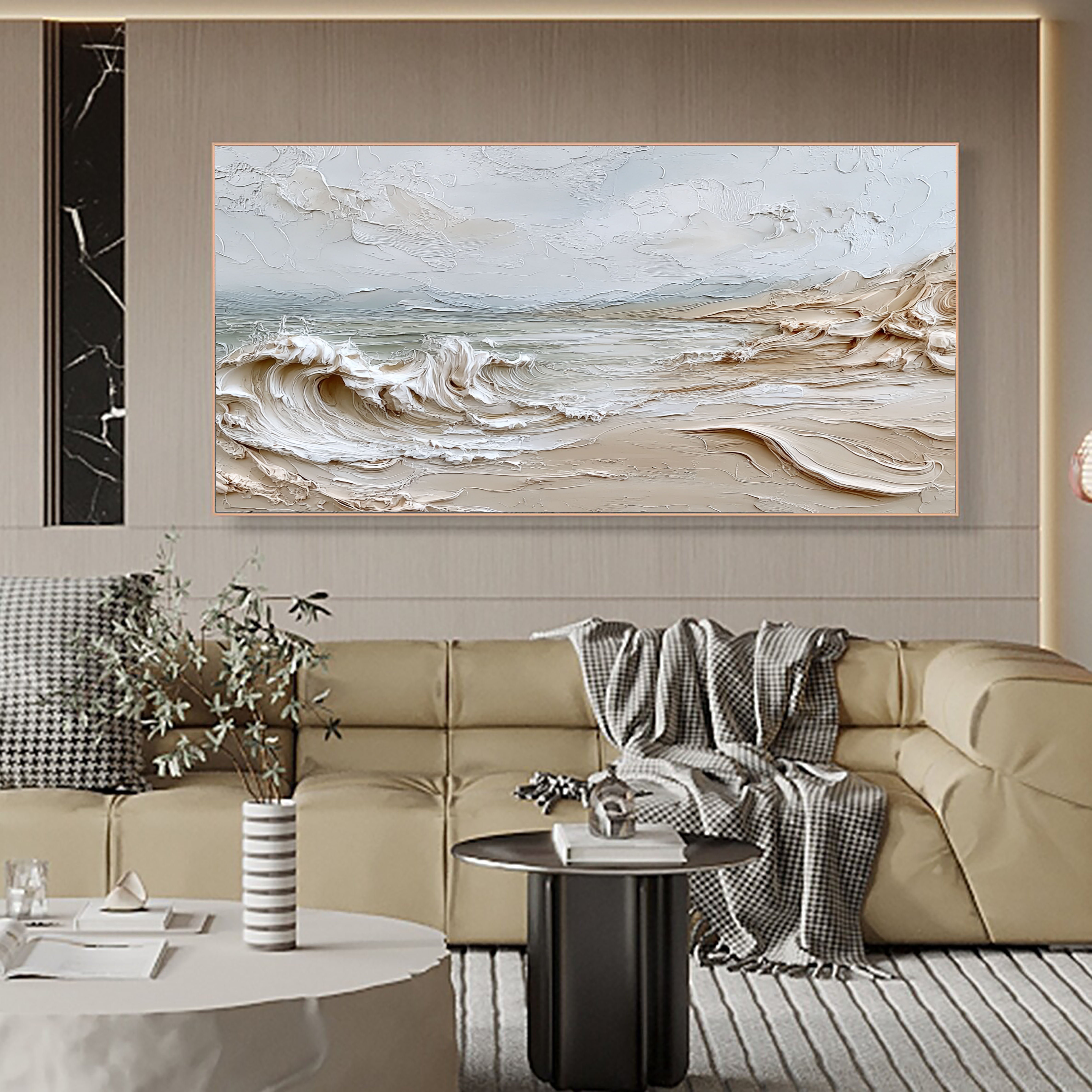 Textured Littoral Opulence | Cream Swells
