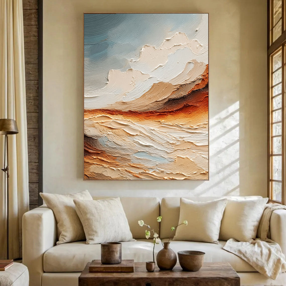 Texturierte Erdlandschaft Horizon | Warmes Glühen