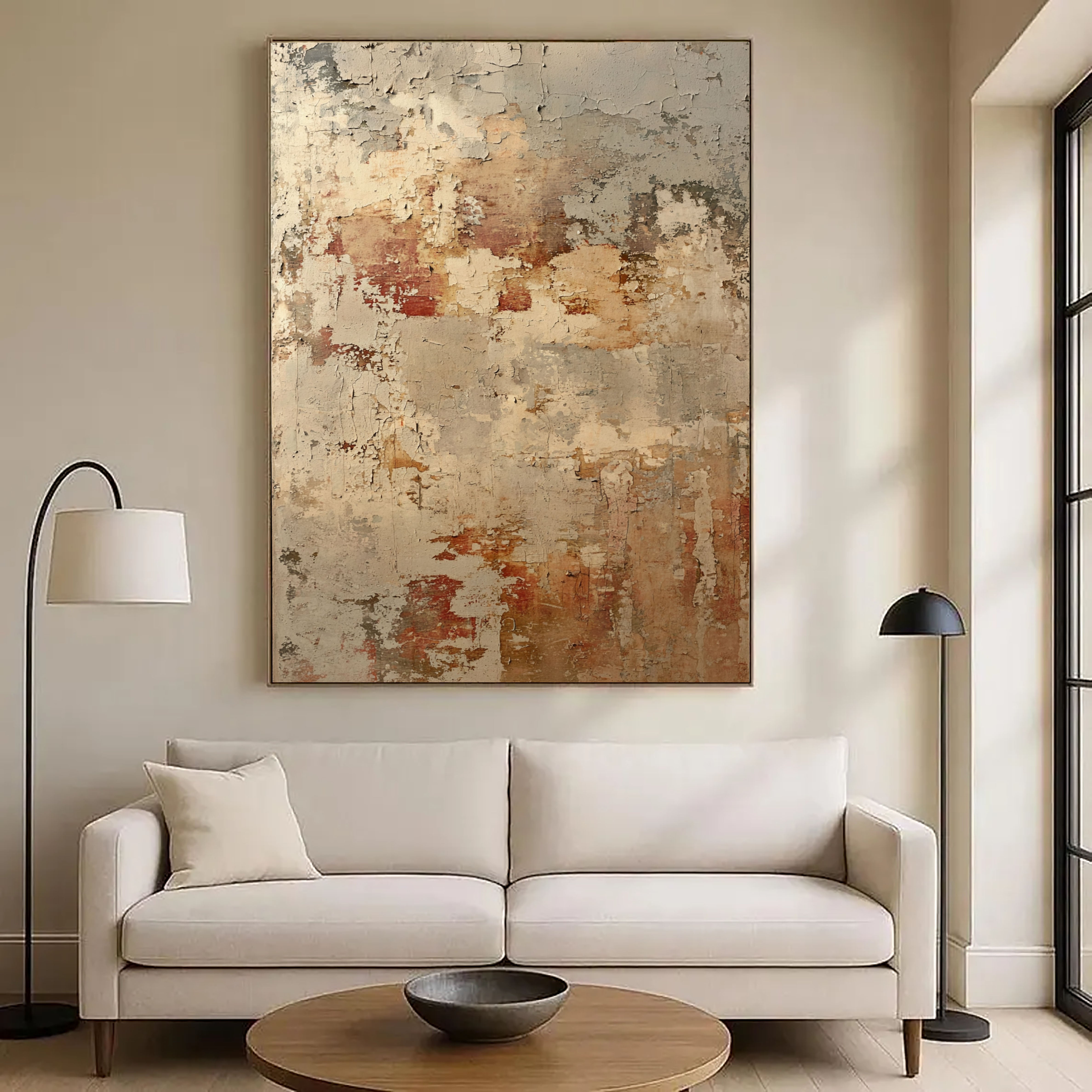 Textured Peeling Patina | Rustic Blush