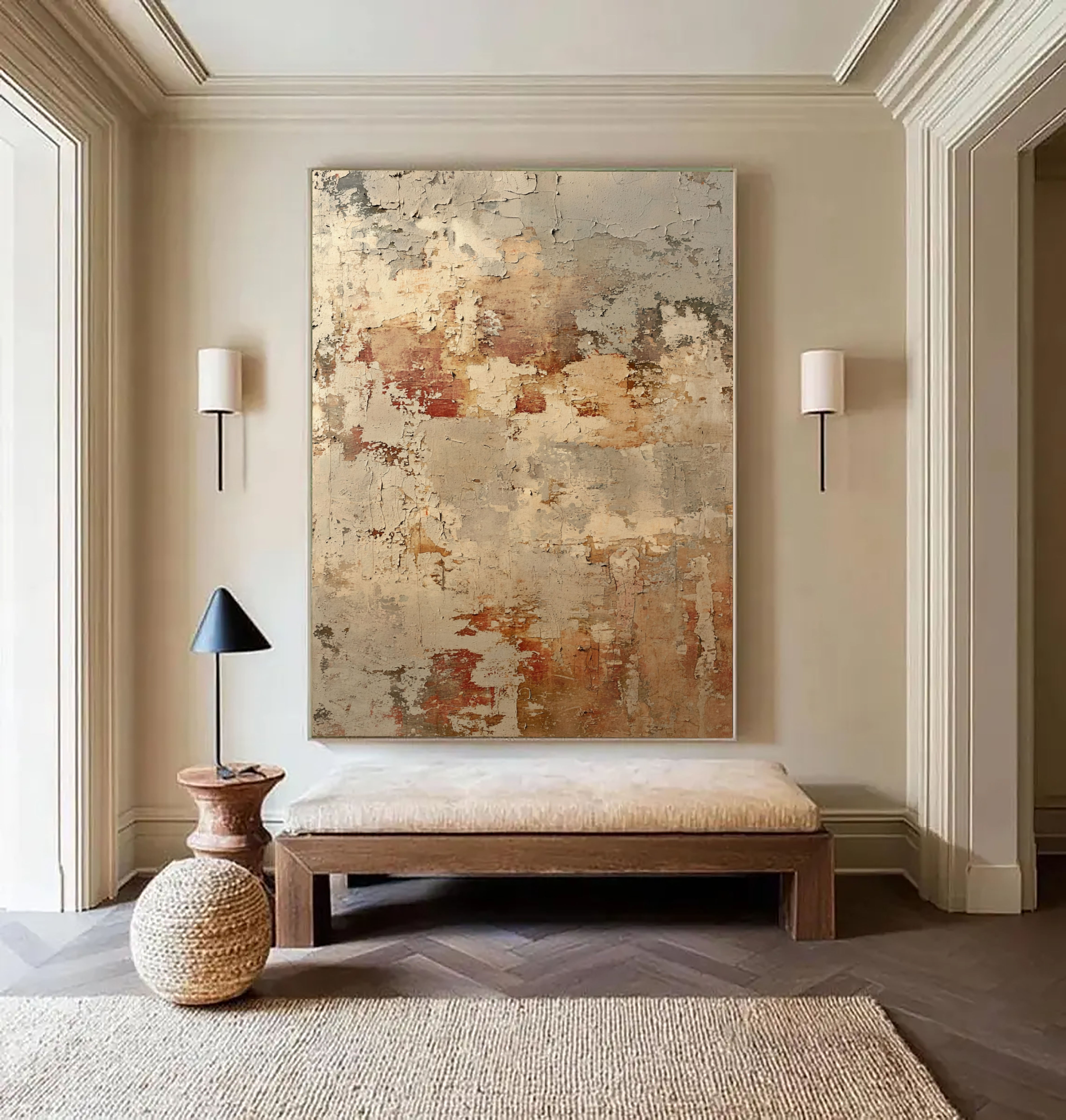 Textured Peeling Patina | Rustic Blush
