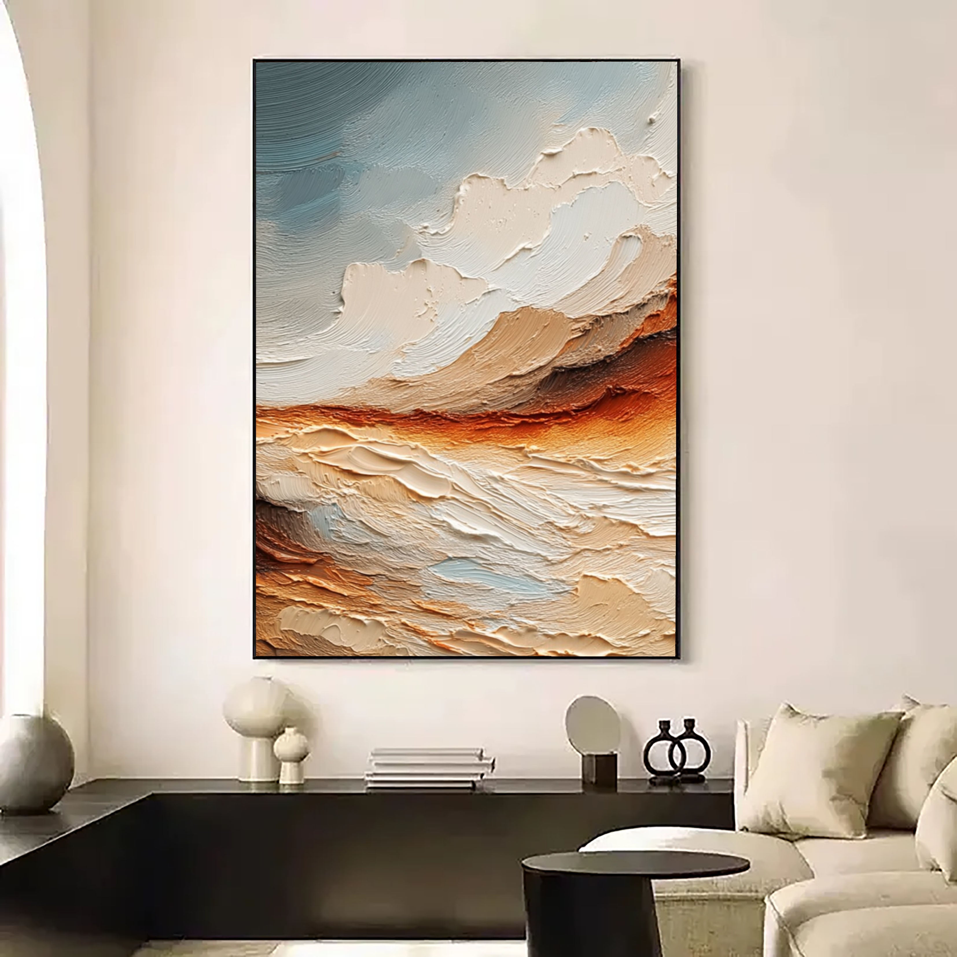 Texturierte Erdlandschaft Horizon | Warmes Glühen