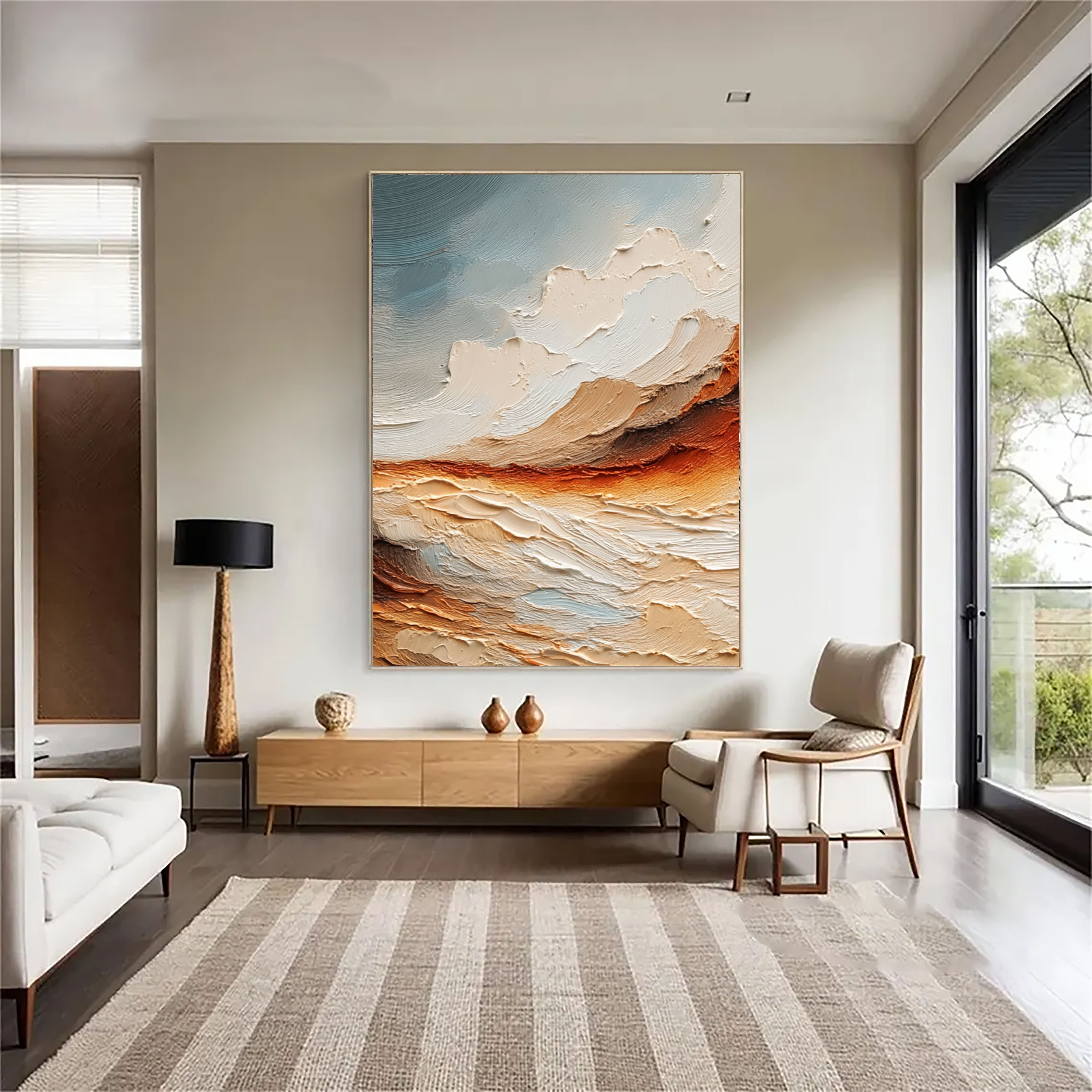 Texturierte Erdlandschaft Horizon | Warmes Glühen