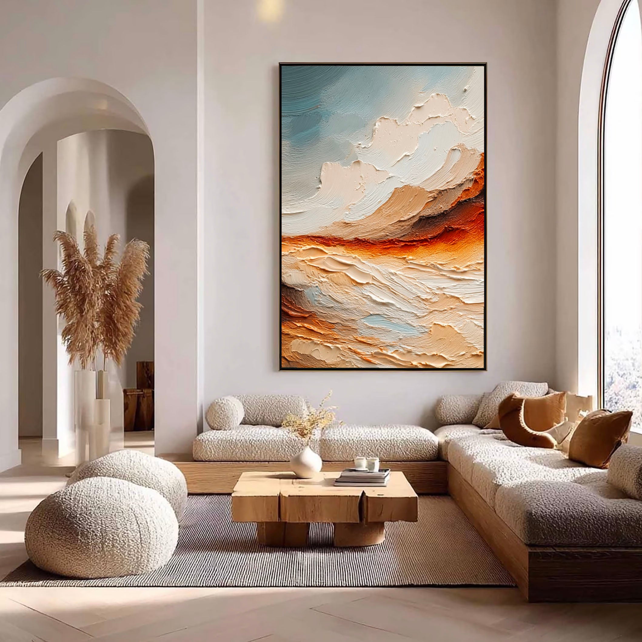 Texturierte Erdlandschaft Horizon | Warmes Glühen
