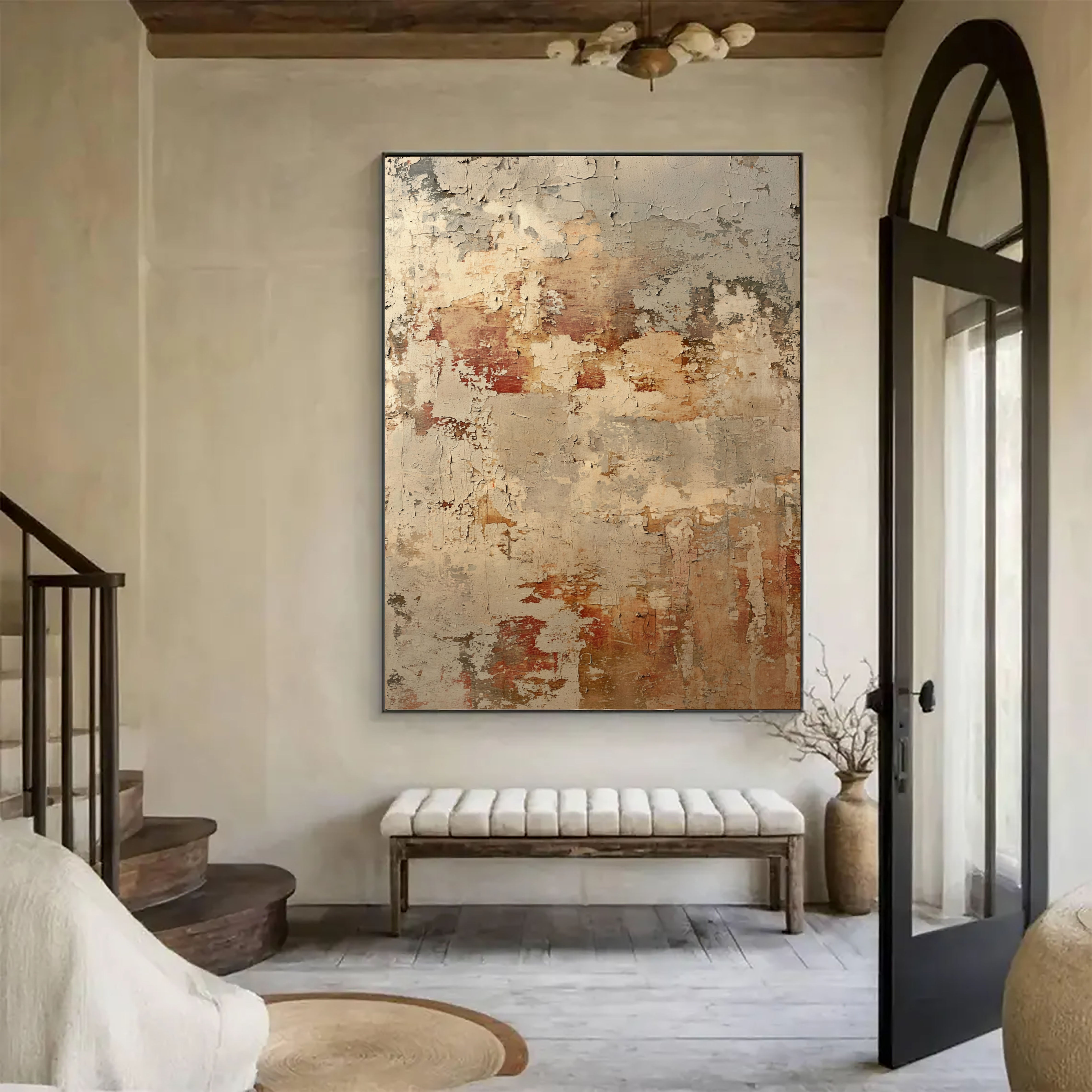 Textured Peeling Patina | Rustic Blush