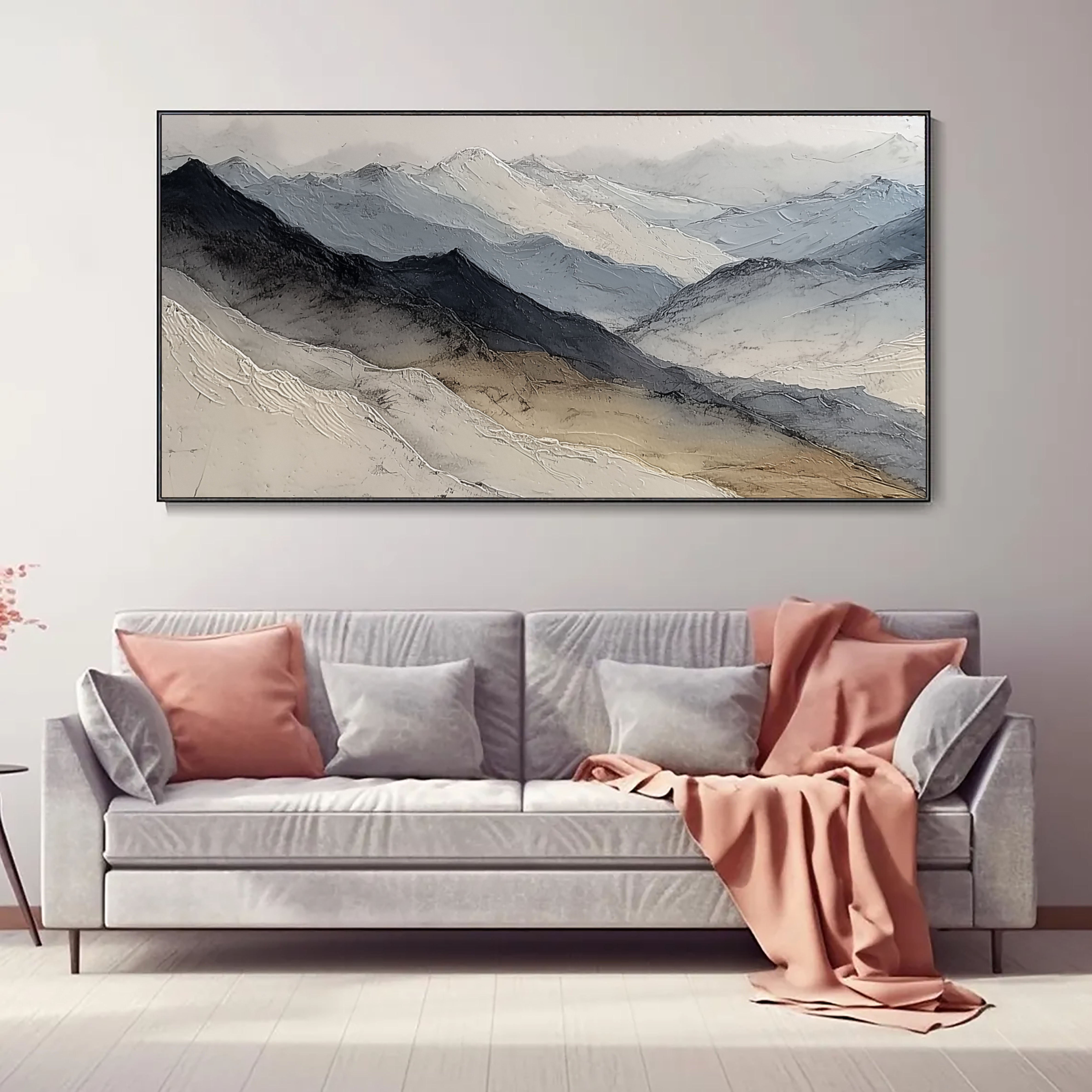 Textured Mountain Range | Snowy Peaks