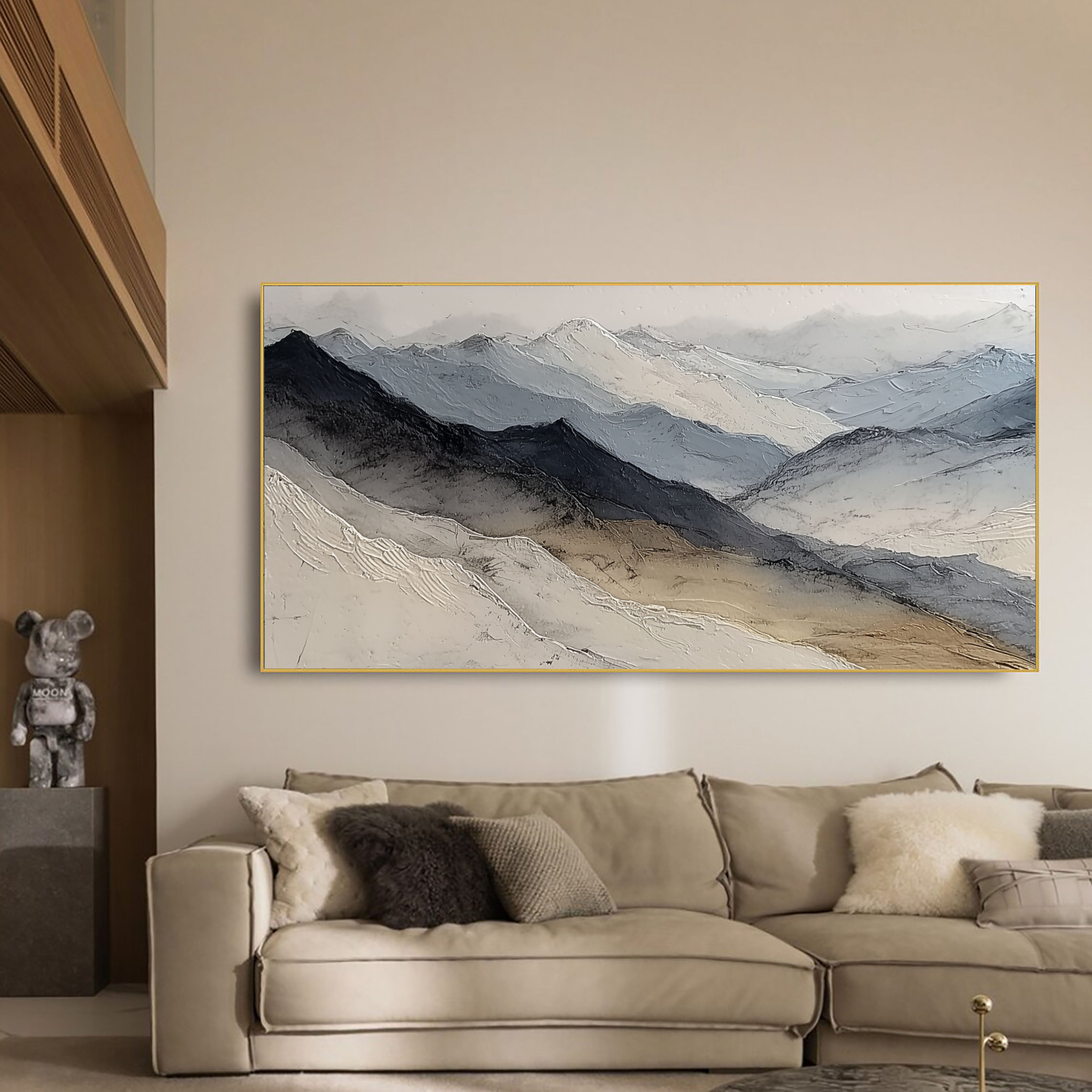 Textured Mountain Range | Snowy Peaks