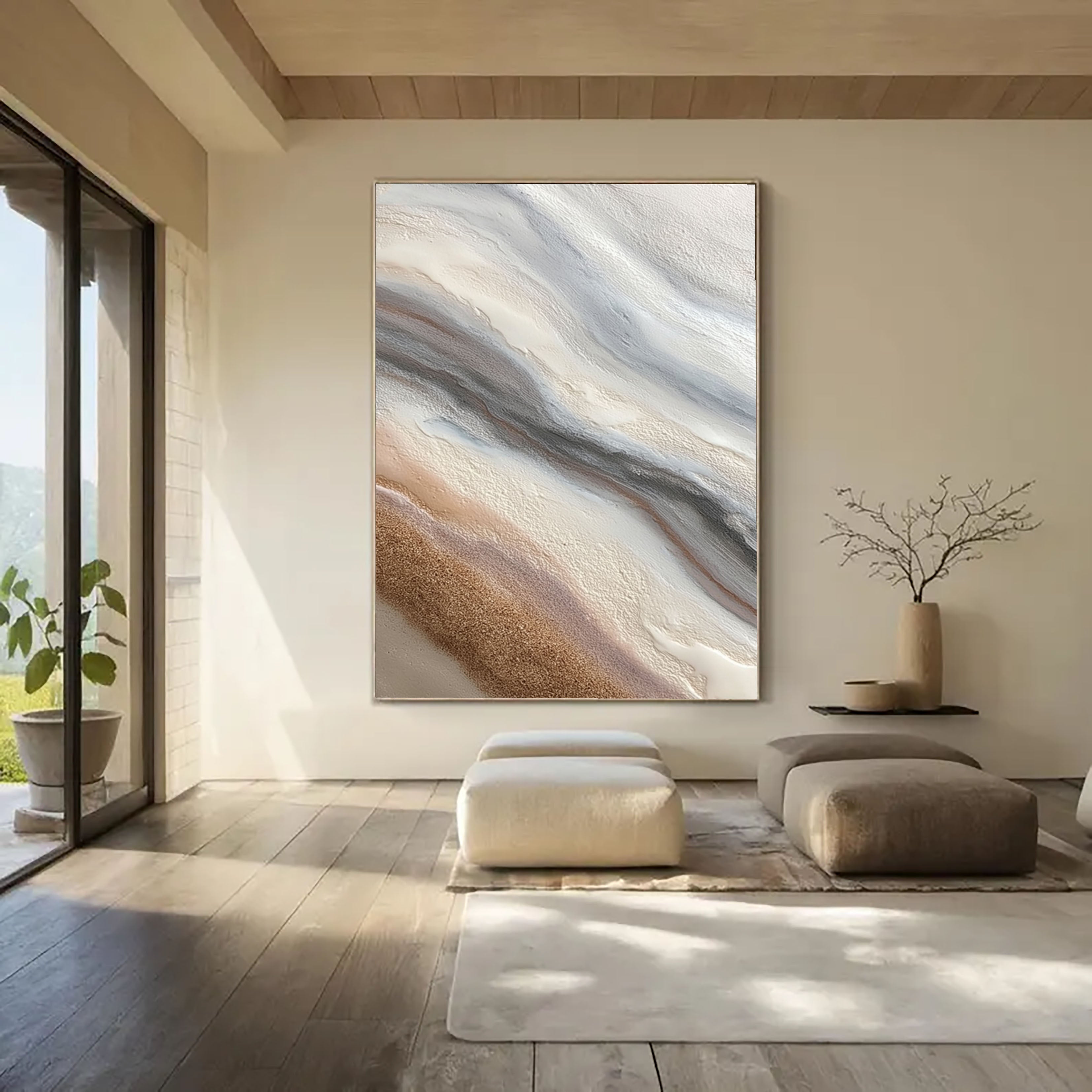 Textured Earth Tone Flow | Sandy Drift