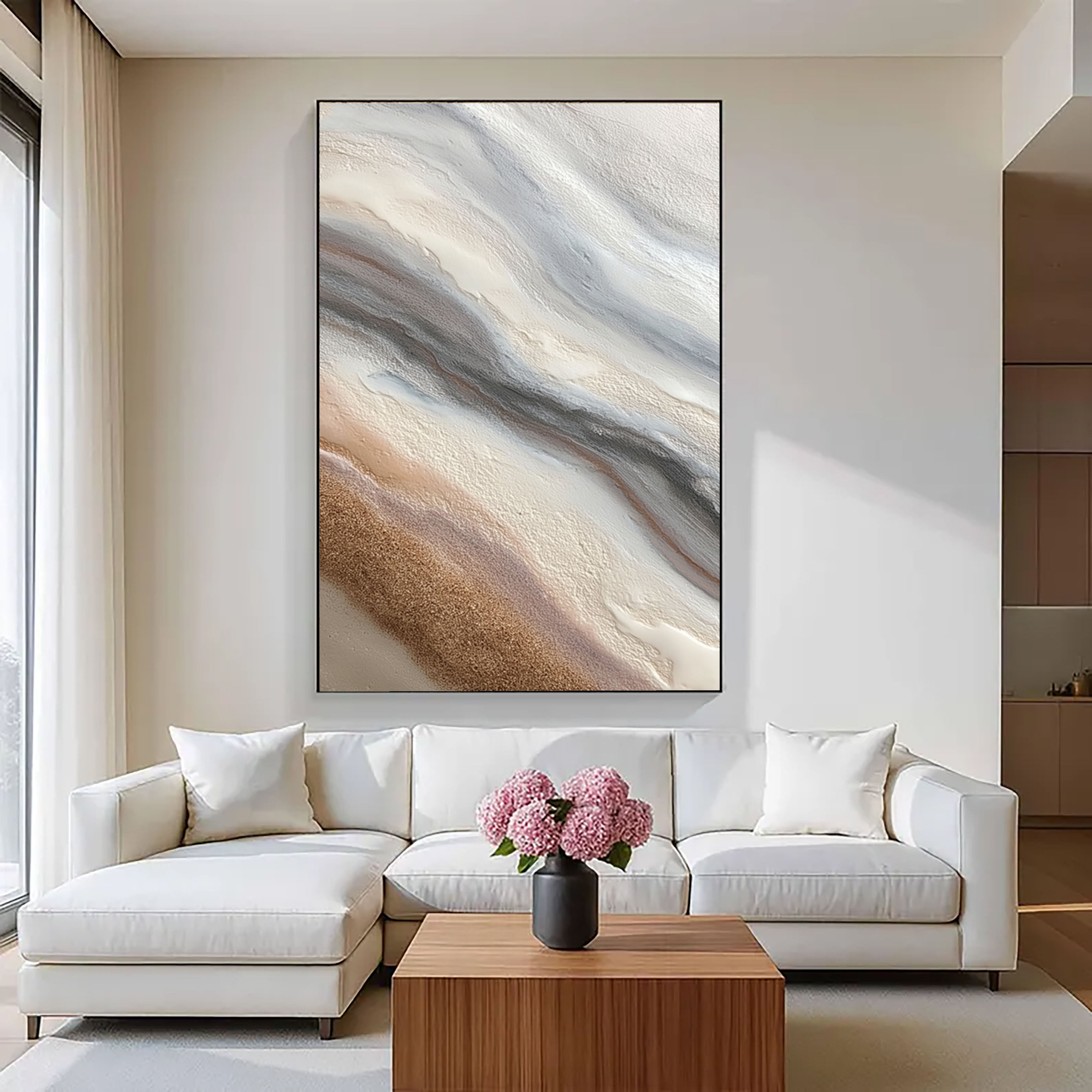 Textured Earth Tone Flow | Sandy Drift