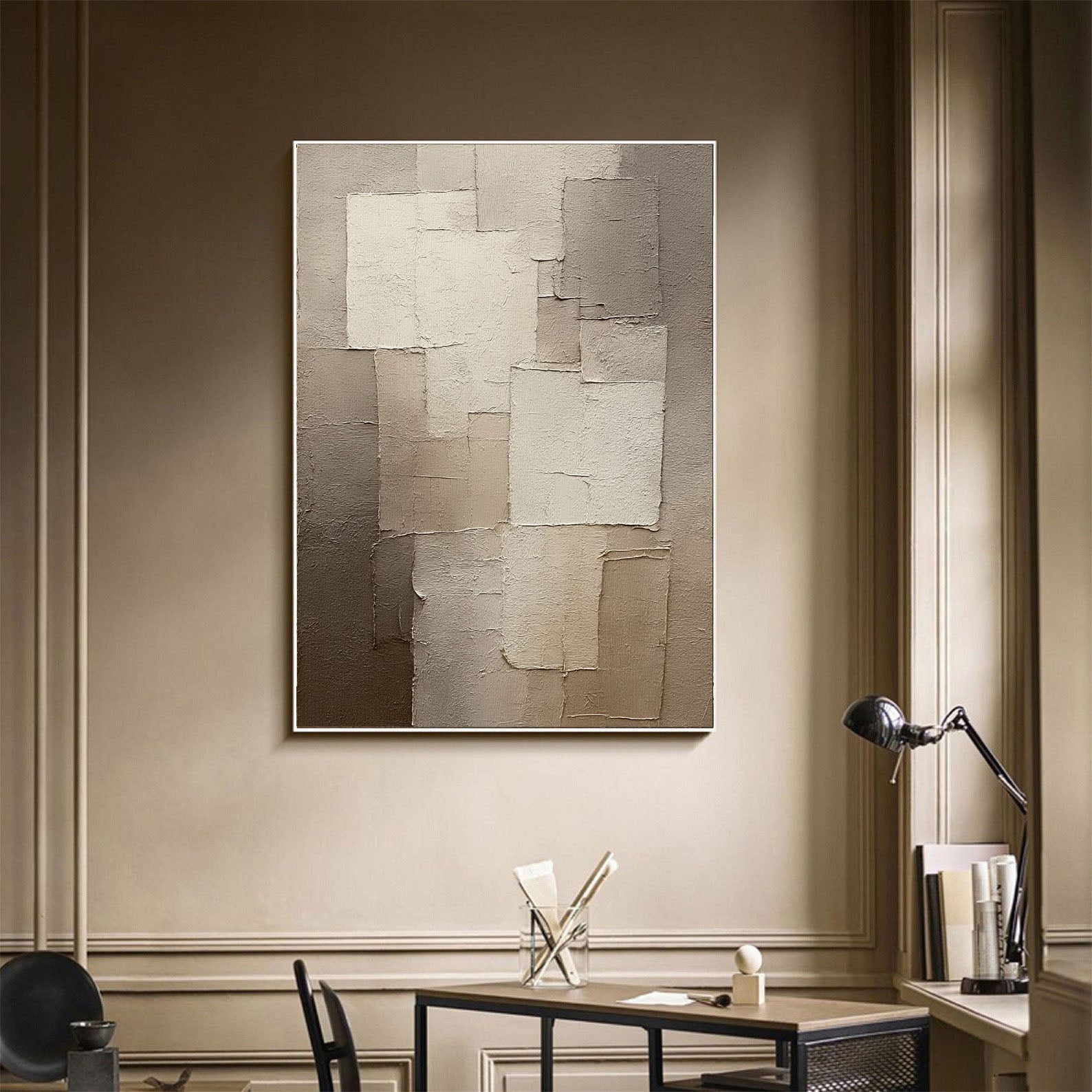 Textured Grisaille Opulence | Muted Panels