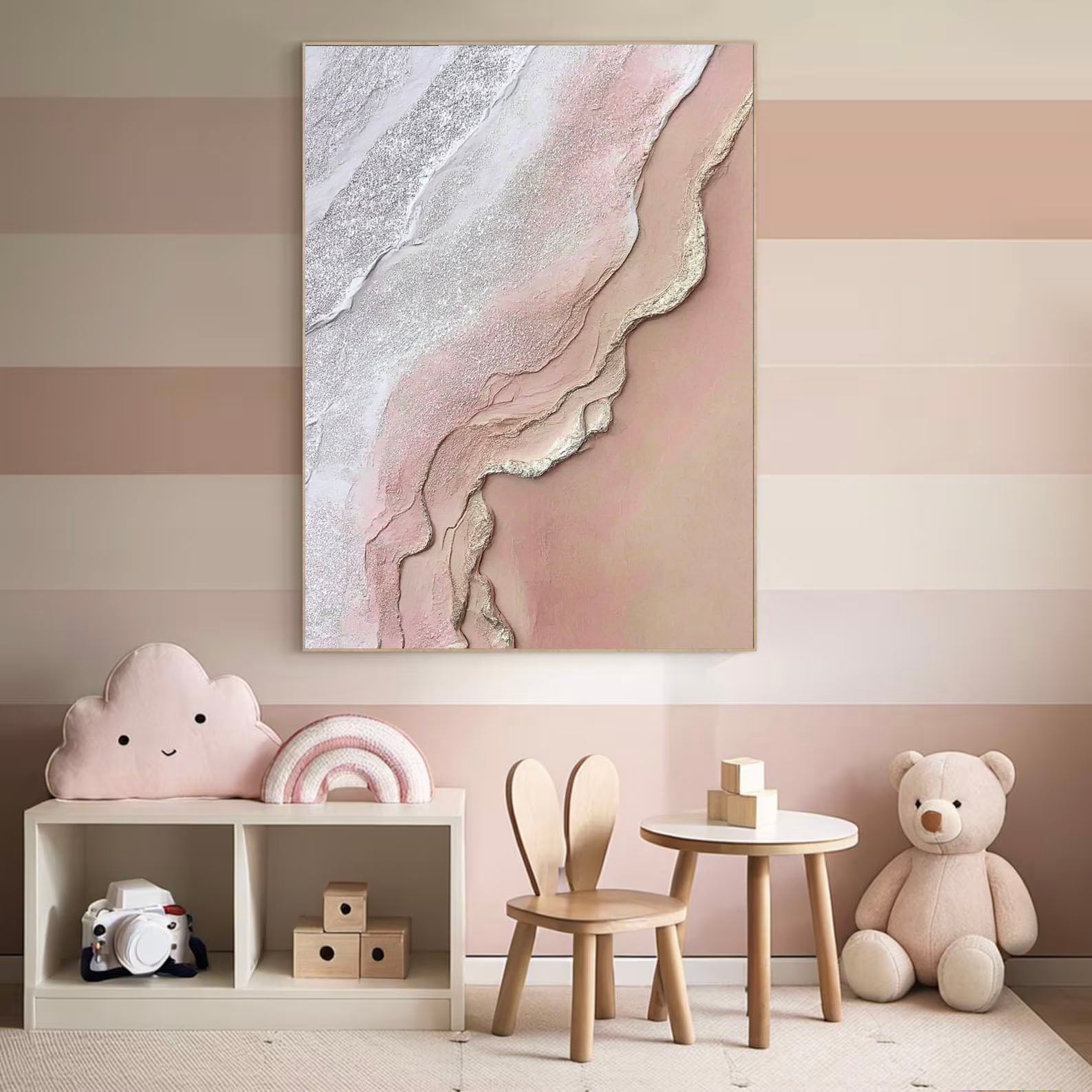Textured Rhodochrosite Opulence | Silvered Blush