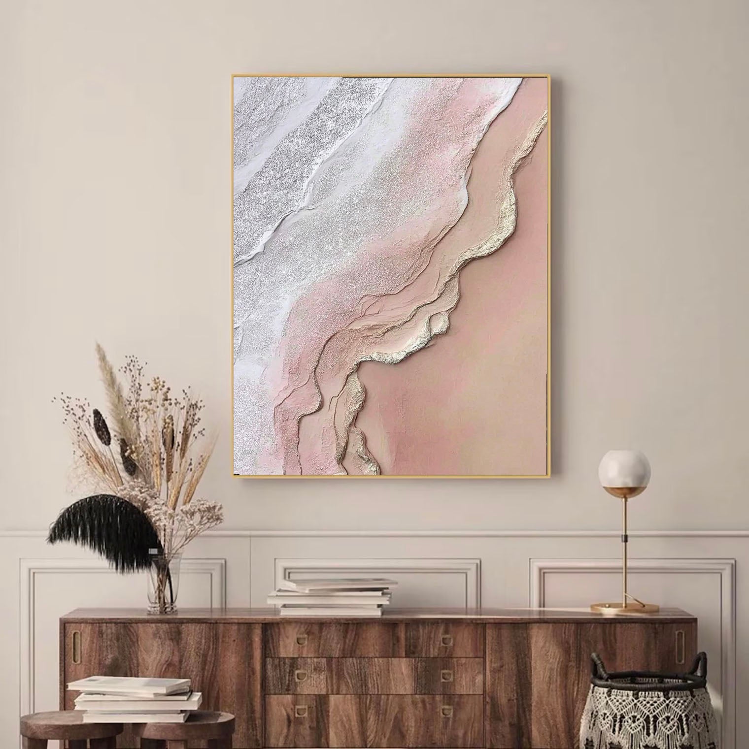 Textured Rhodochrosite Opulence | Silvered Blush