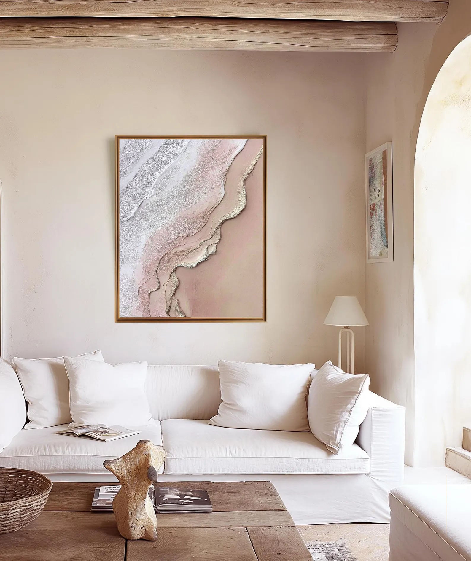 Textured Rhodochrosite Opulence | Silvered Blush