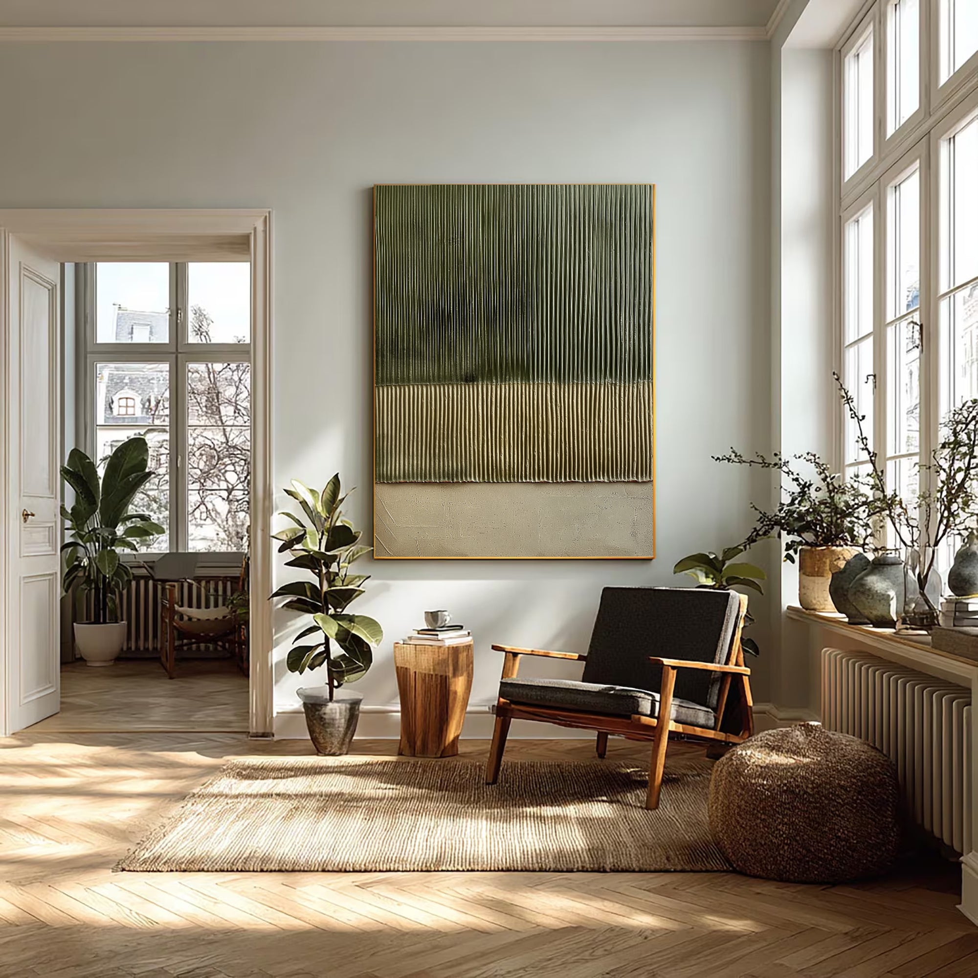 Textured Tiered Elegance | Olive Gold