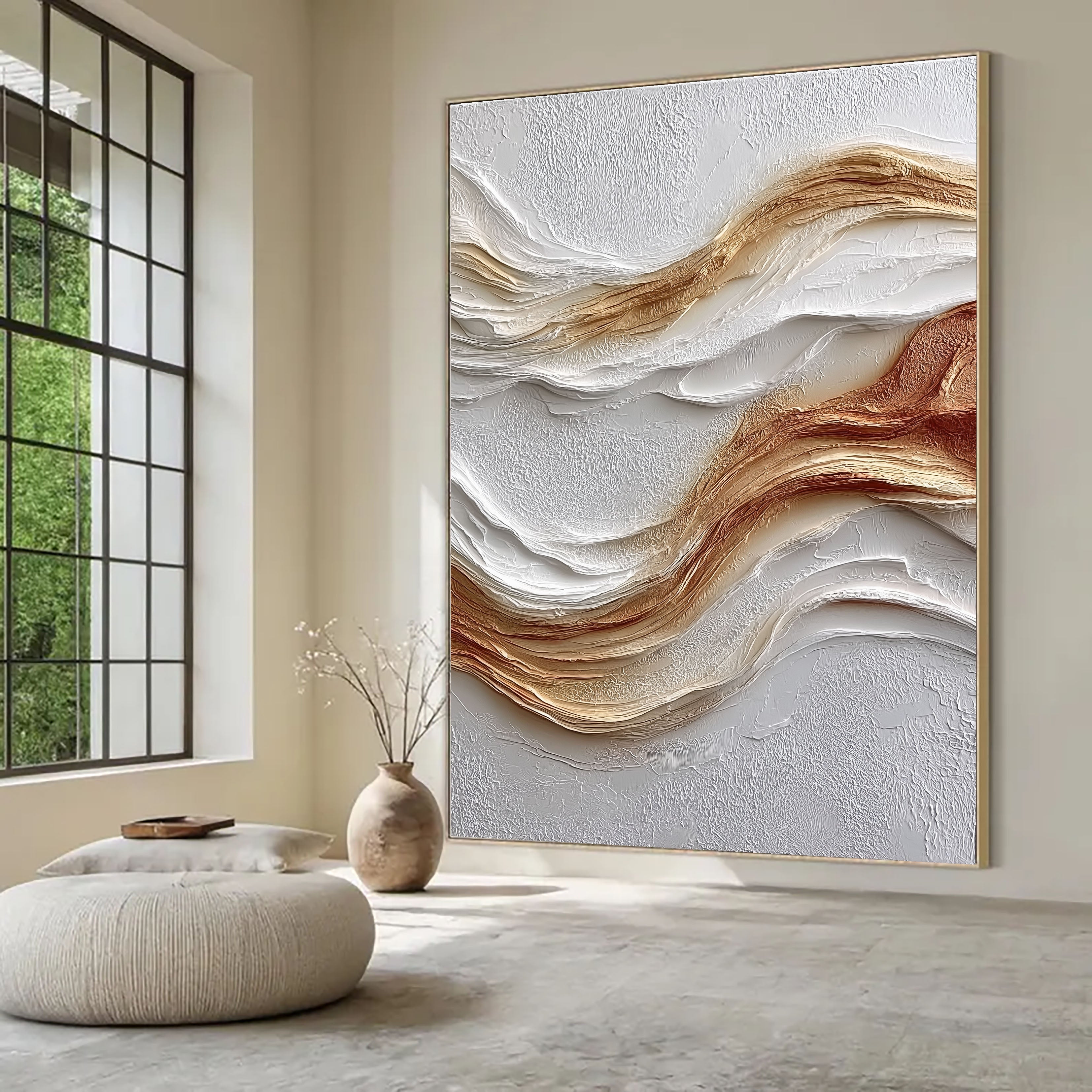 Textured Fulvous Opulence | Alabaster Swells