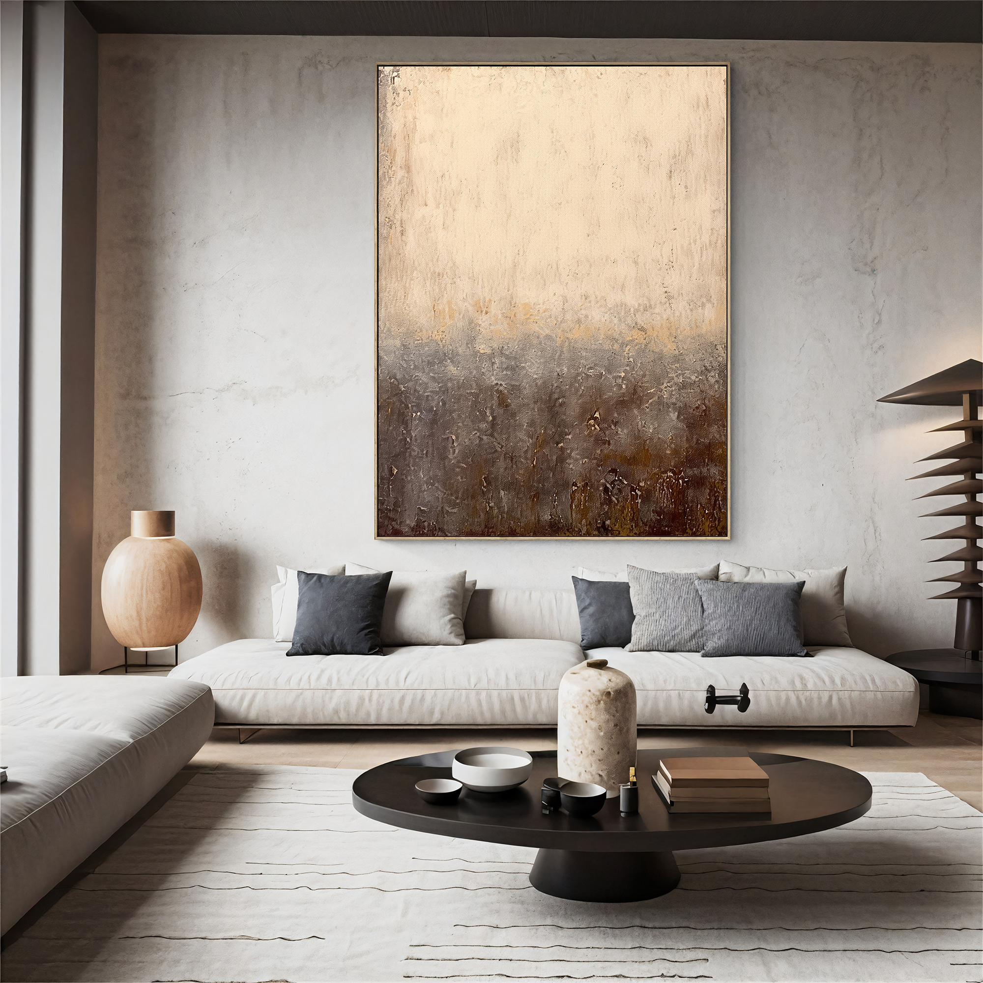 Textured Gradient Luxury | Beige Brown