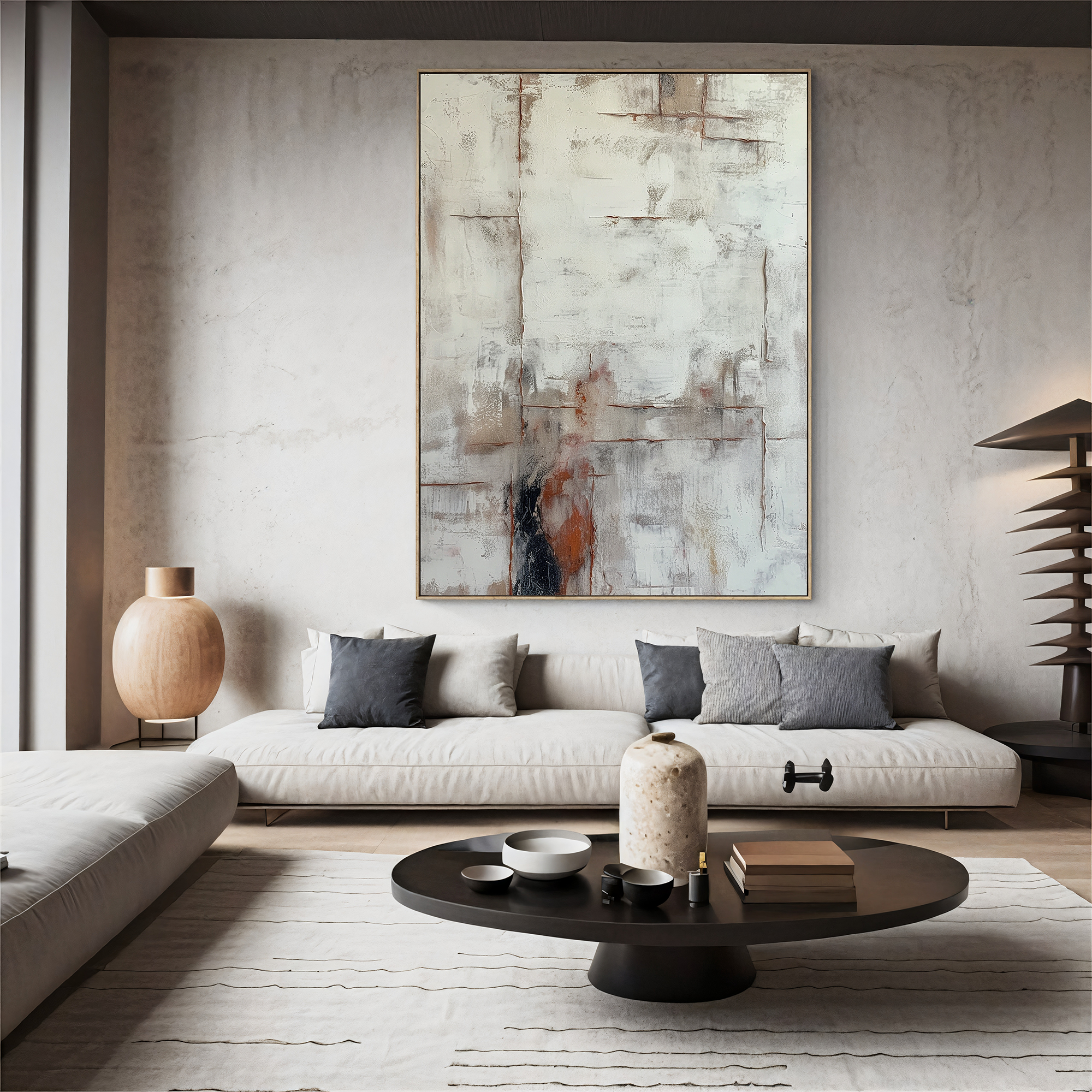 Textured Abstract Nuance | Grey Rust