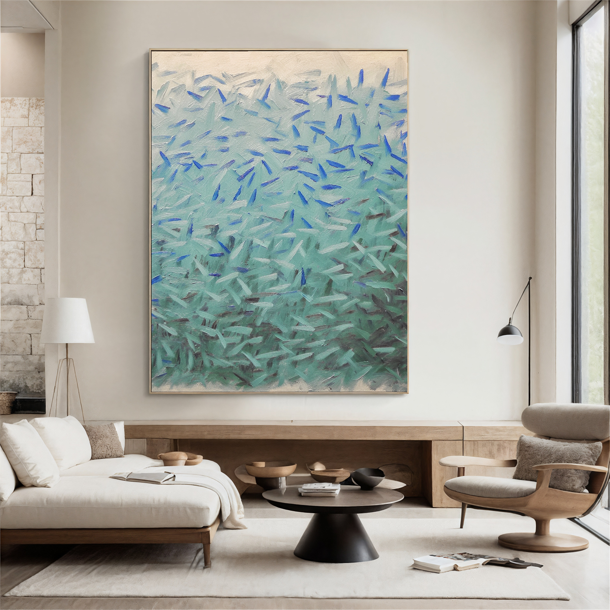 Textured Brush Abundance | Blue Teal