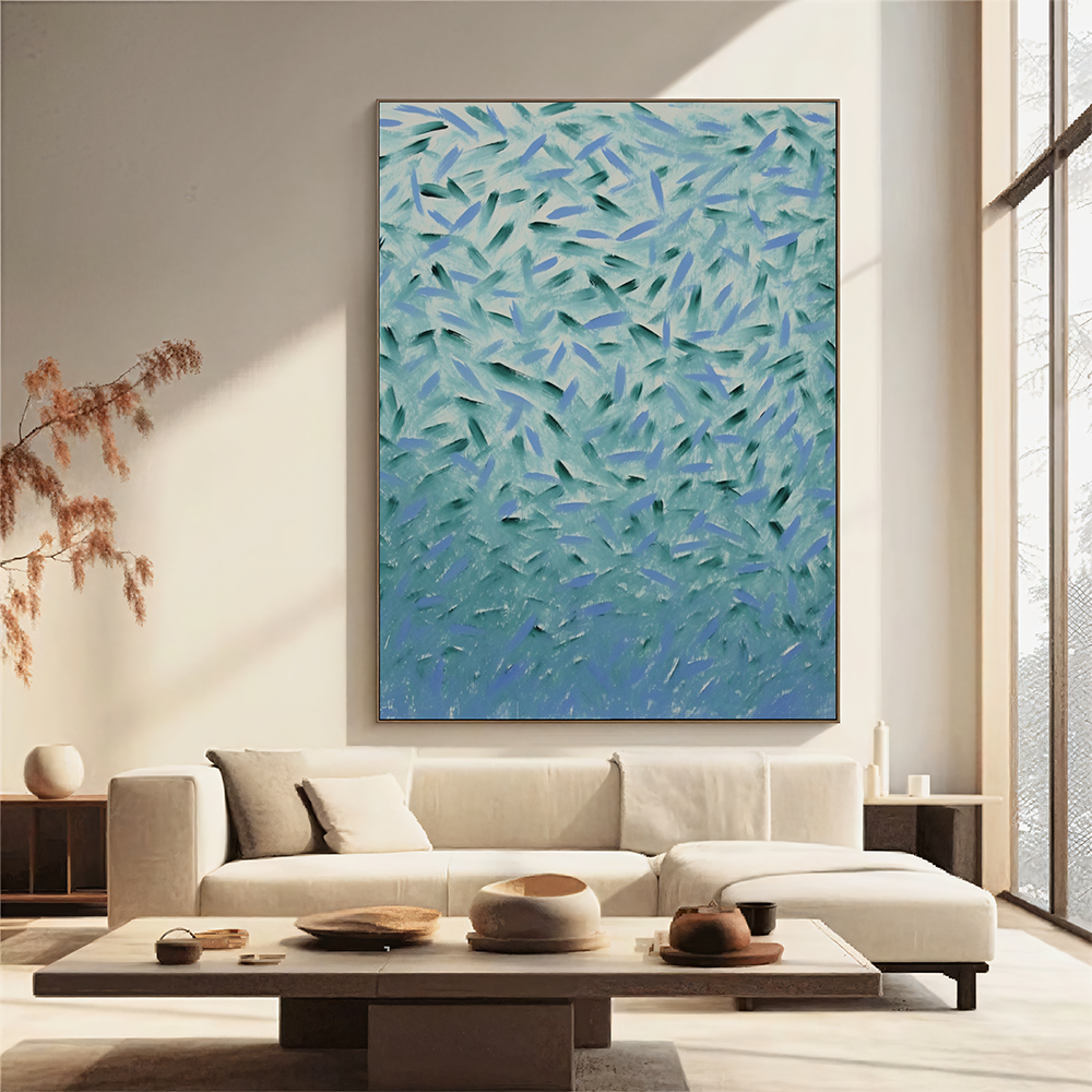 Textured Strokes Vibrance | Blue Teal