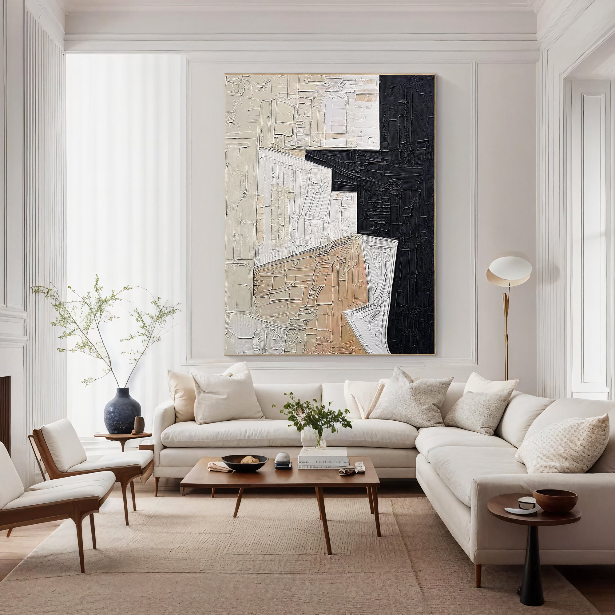 Textured Geometric Depth | Neutral Contrast